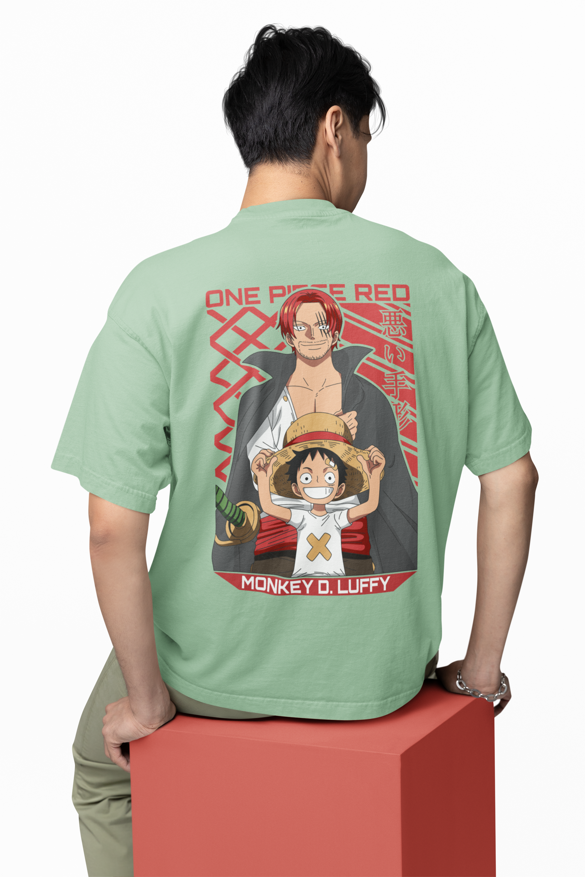 Inherited Will Shanks & Luffy Oversized Tee | Mist & Cozy - Mist & Cozy