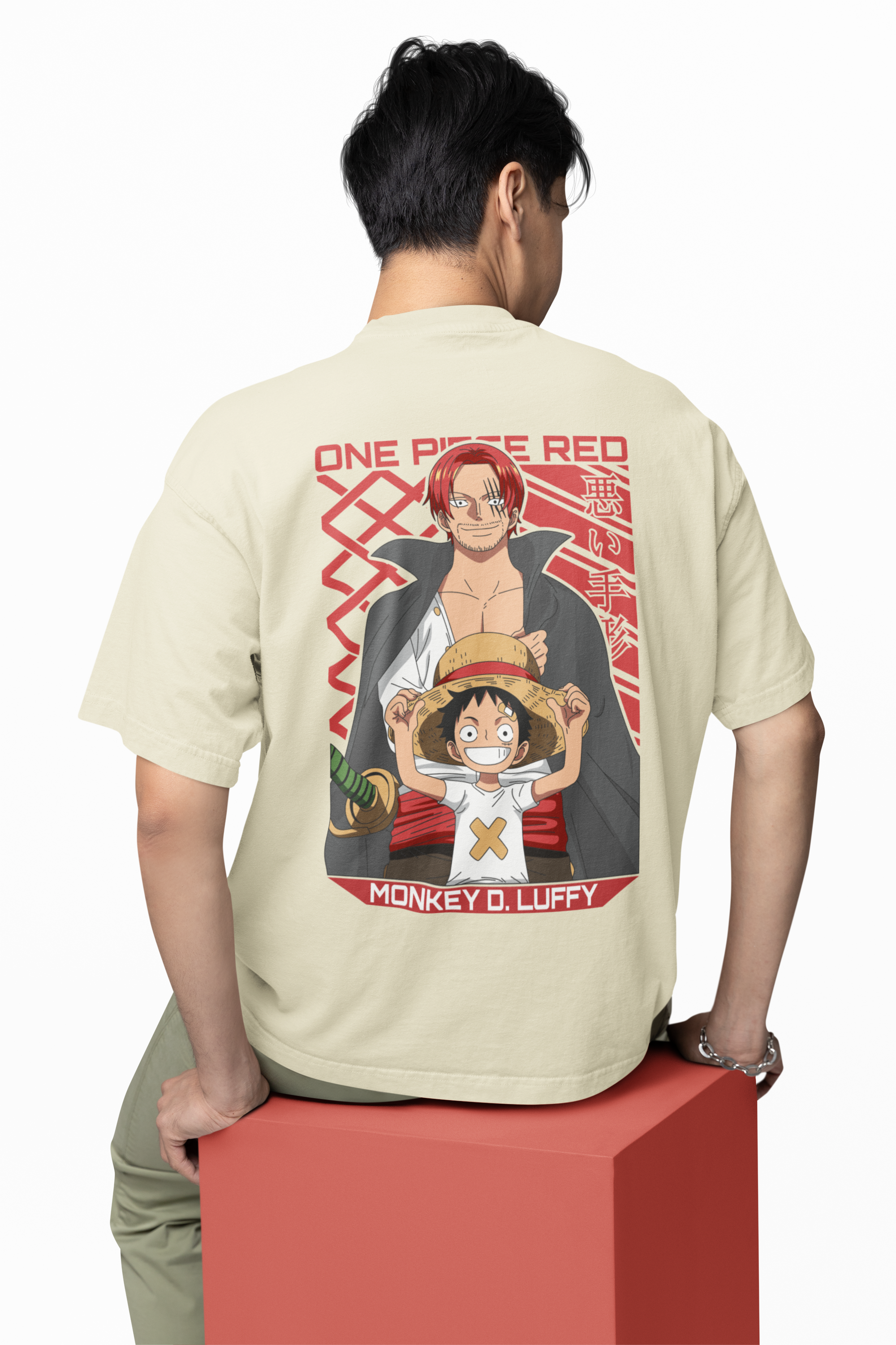 Inherited Will Shanks & Luffy Oversized Tee | Mist & Cozy - Mist & Cozy