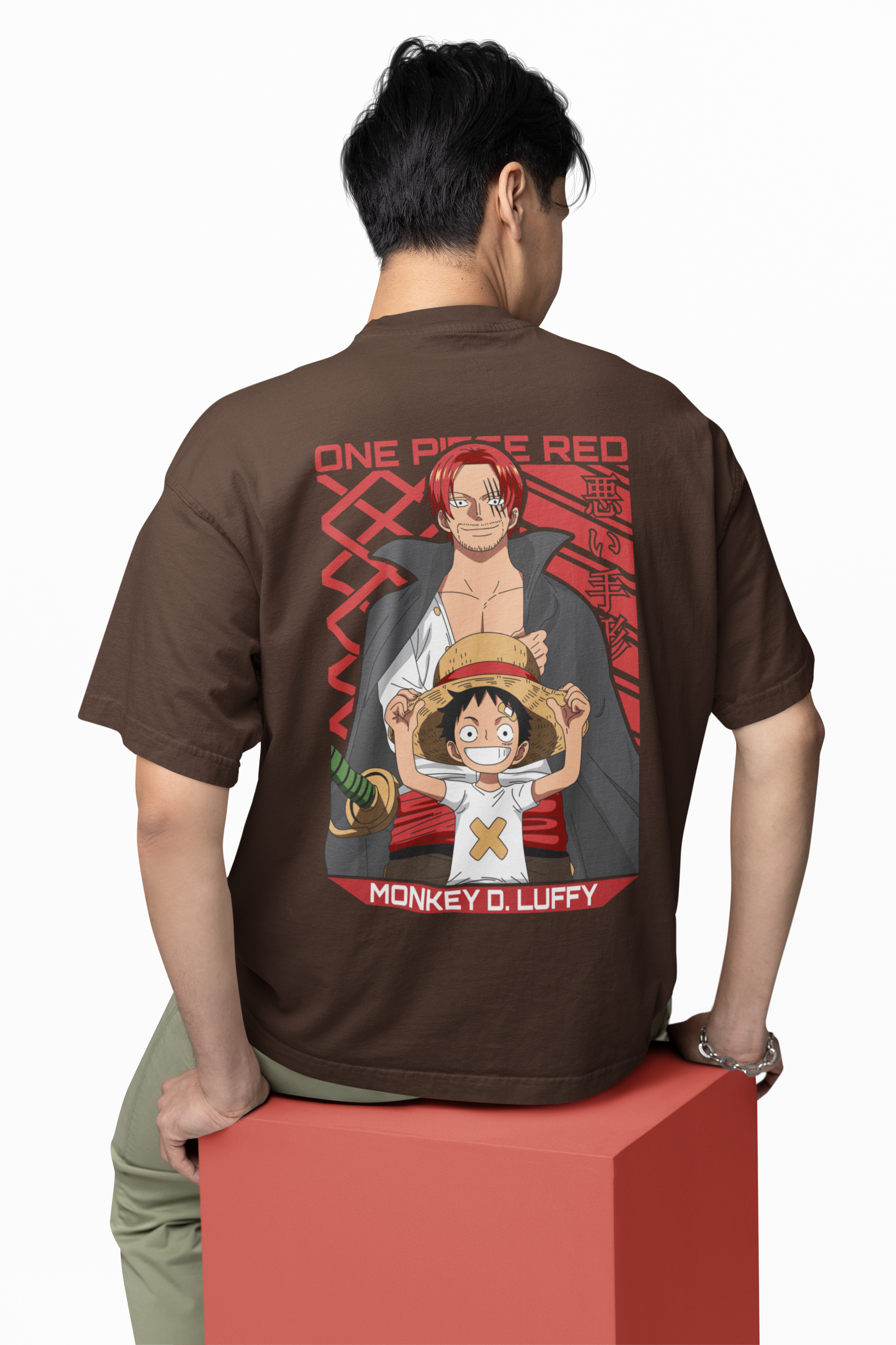 Inherited Will Shanks & Luffy Oversized Tee | Mist & Cozy - Mist & Cozy