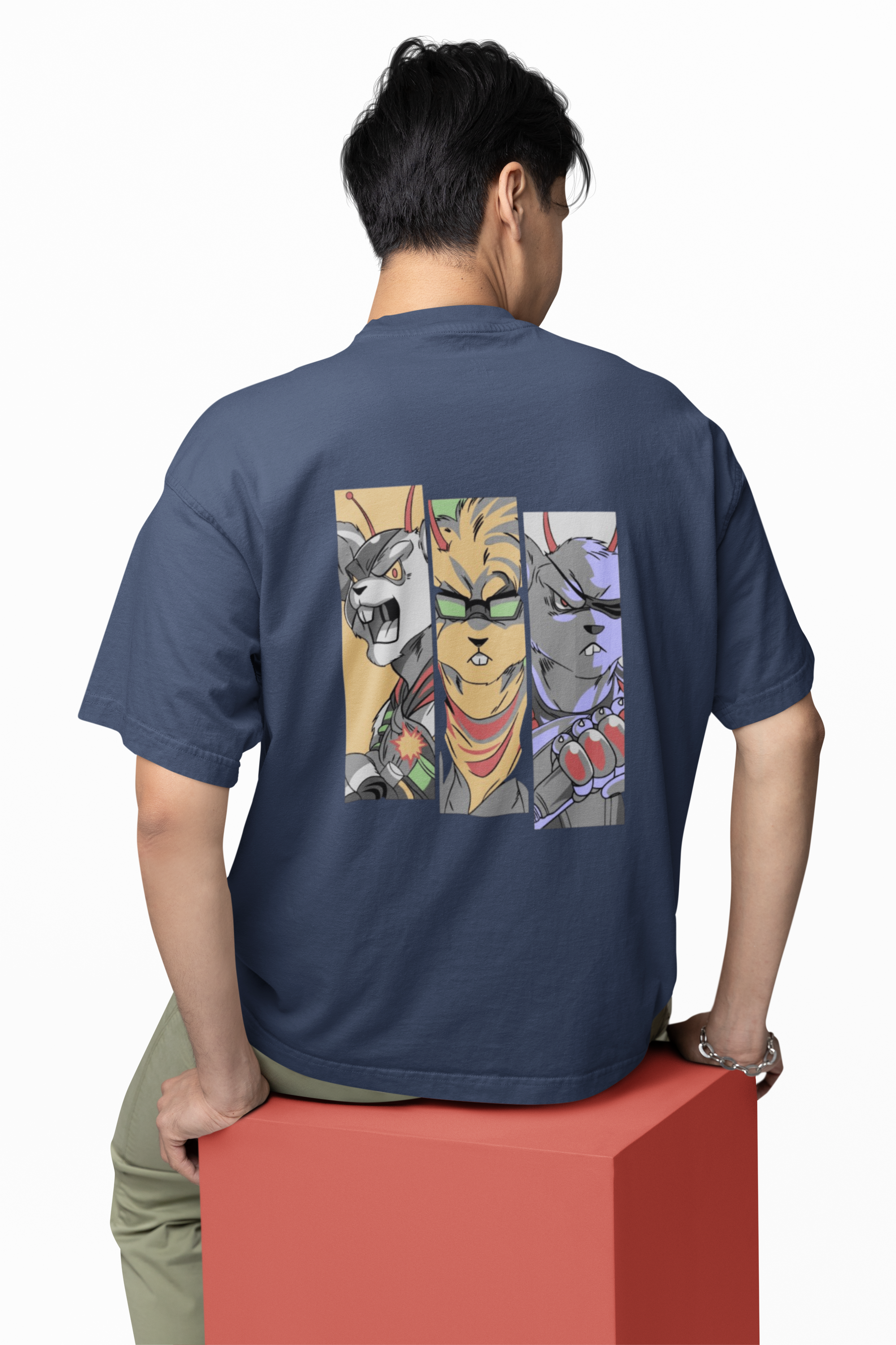 Hunt Mode Animal Warriors Oversized Tee | Mist & Cozy - Mist & Cozy