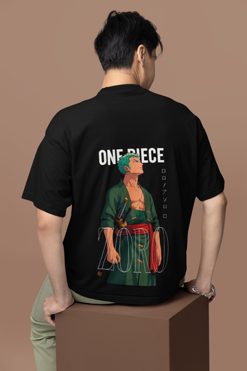 Three Sword Resolve Zoro Oversized Tee | Mist & Cozy