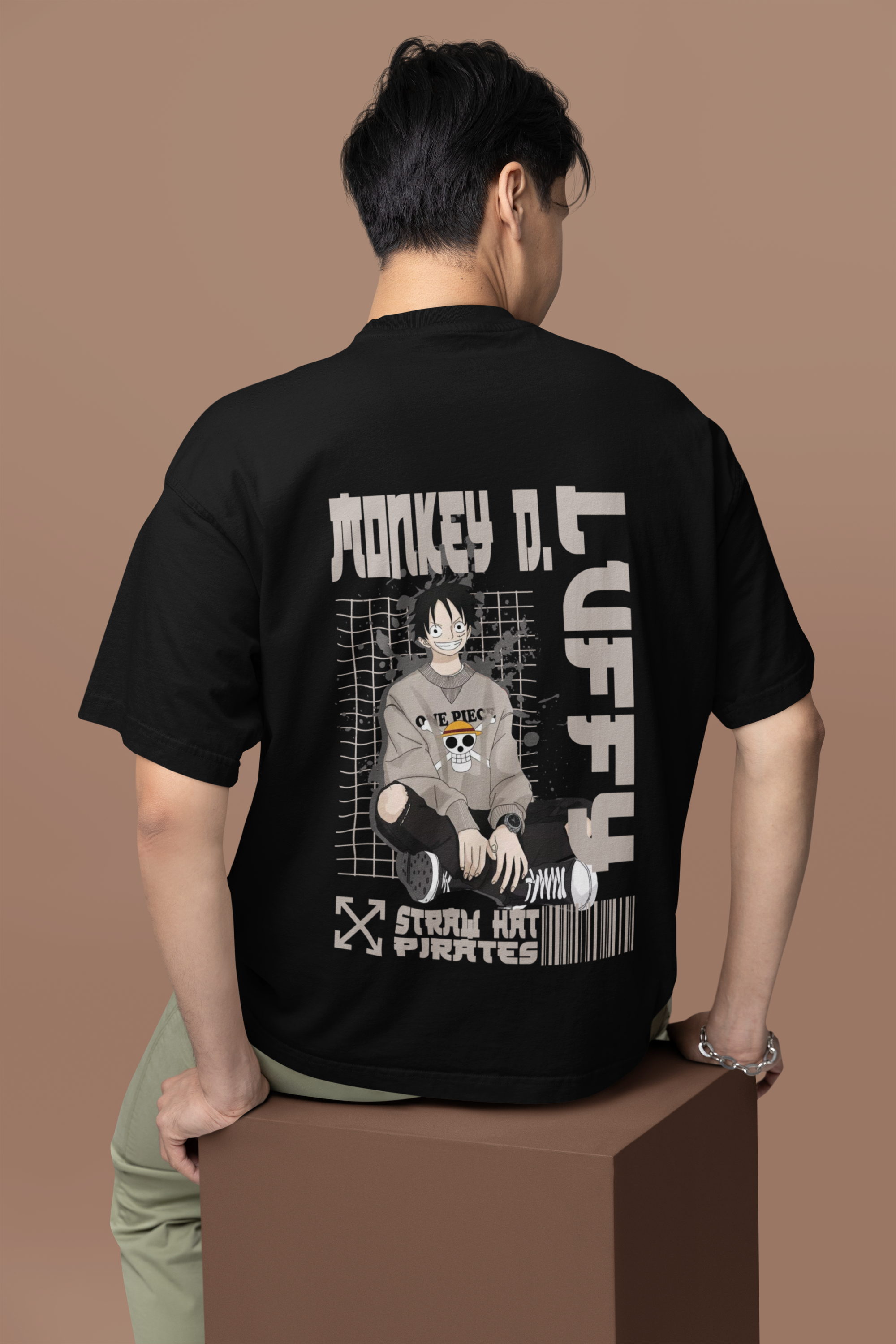 Next-Gen Pirate Vibes Luffy Oversized Tee | Mist & Cozy