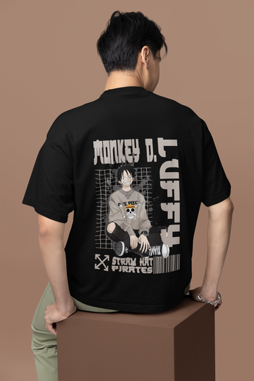 Next-Gen Pirate Vibes Luffy Oversized Tee | Mist & Cozy