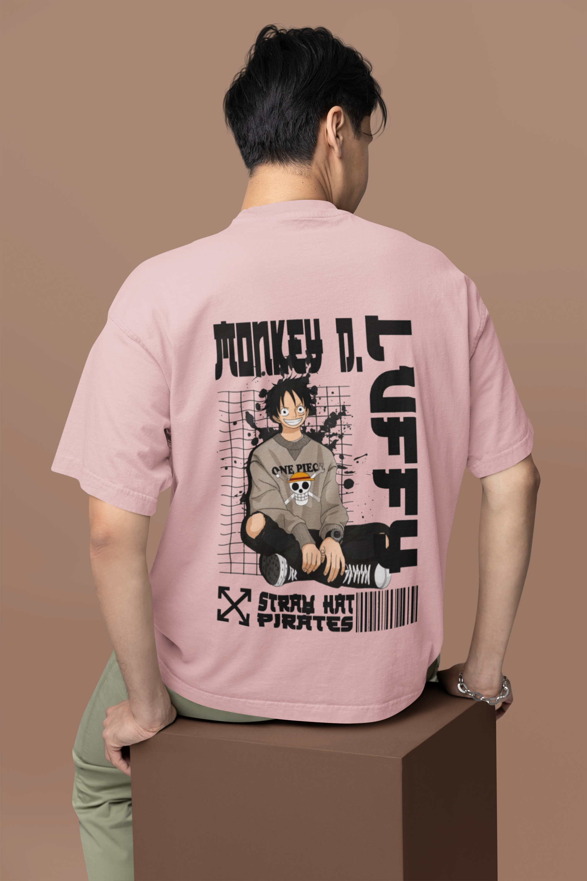 Next-Gen Pirate Vibes Luffy Oversized Tee | Mist & Cozy