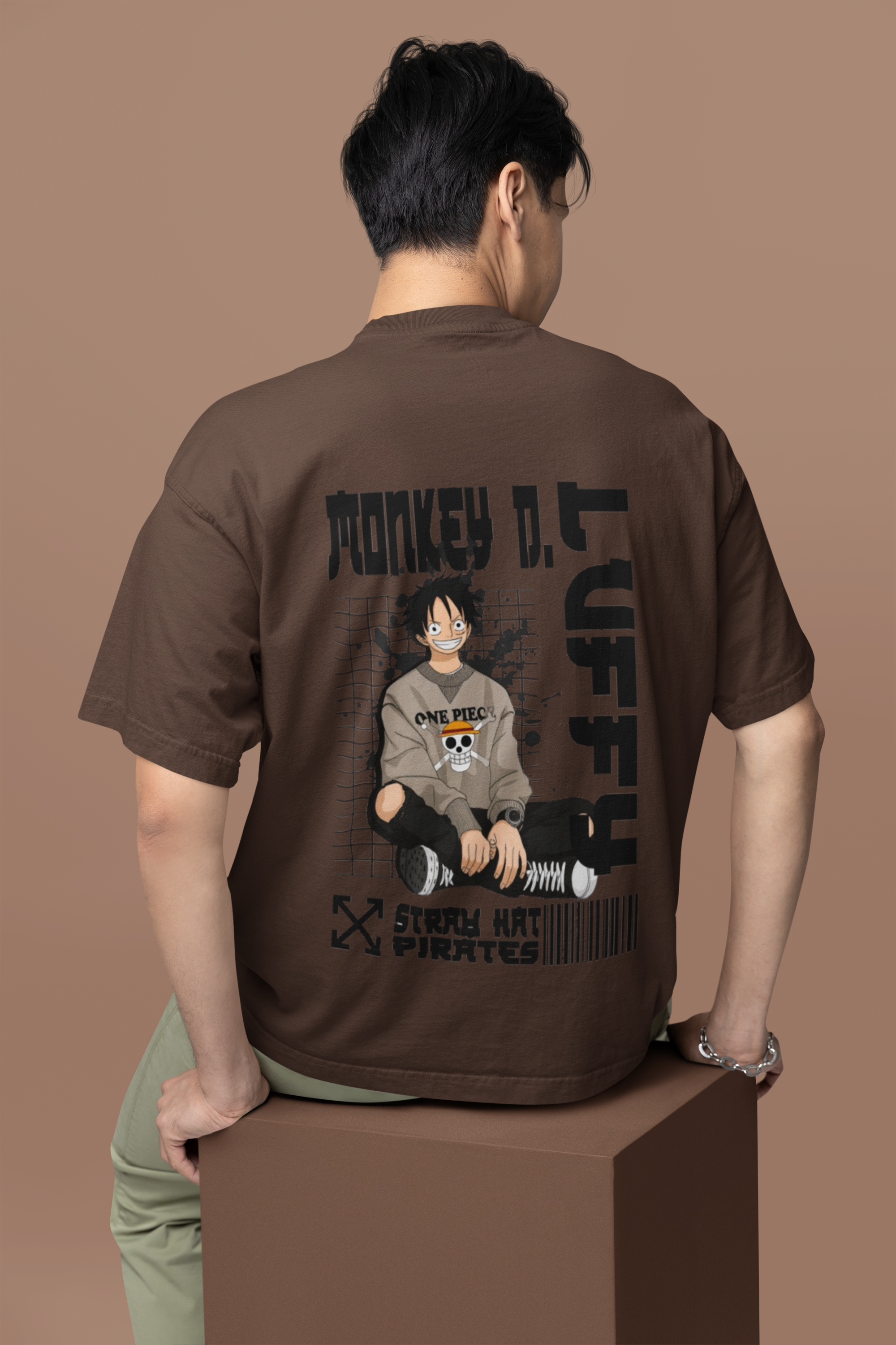 Next-Gen Pirate Vibes Luffy Oversized Tee | Mist & Cozy