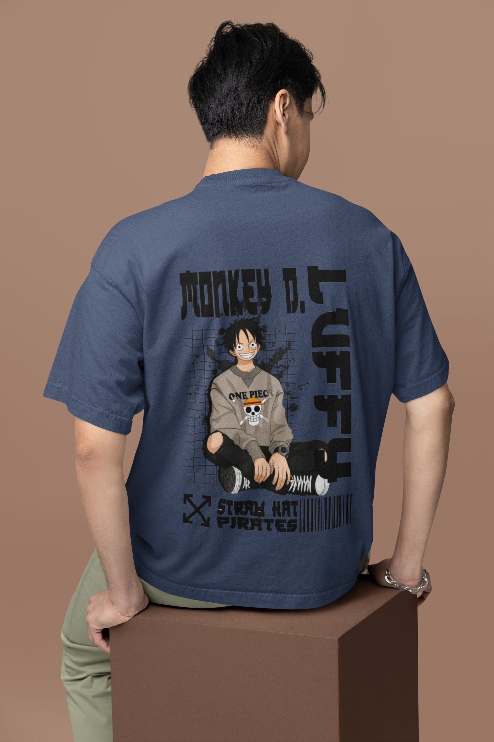 Next-Gen Pirate Vibes Luffy Oversized Tee | Mist & Cozy