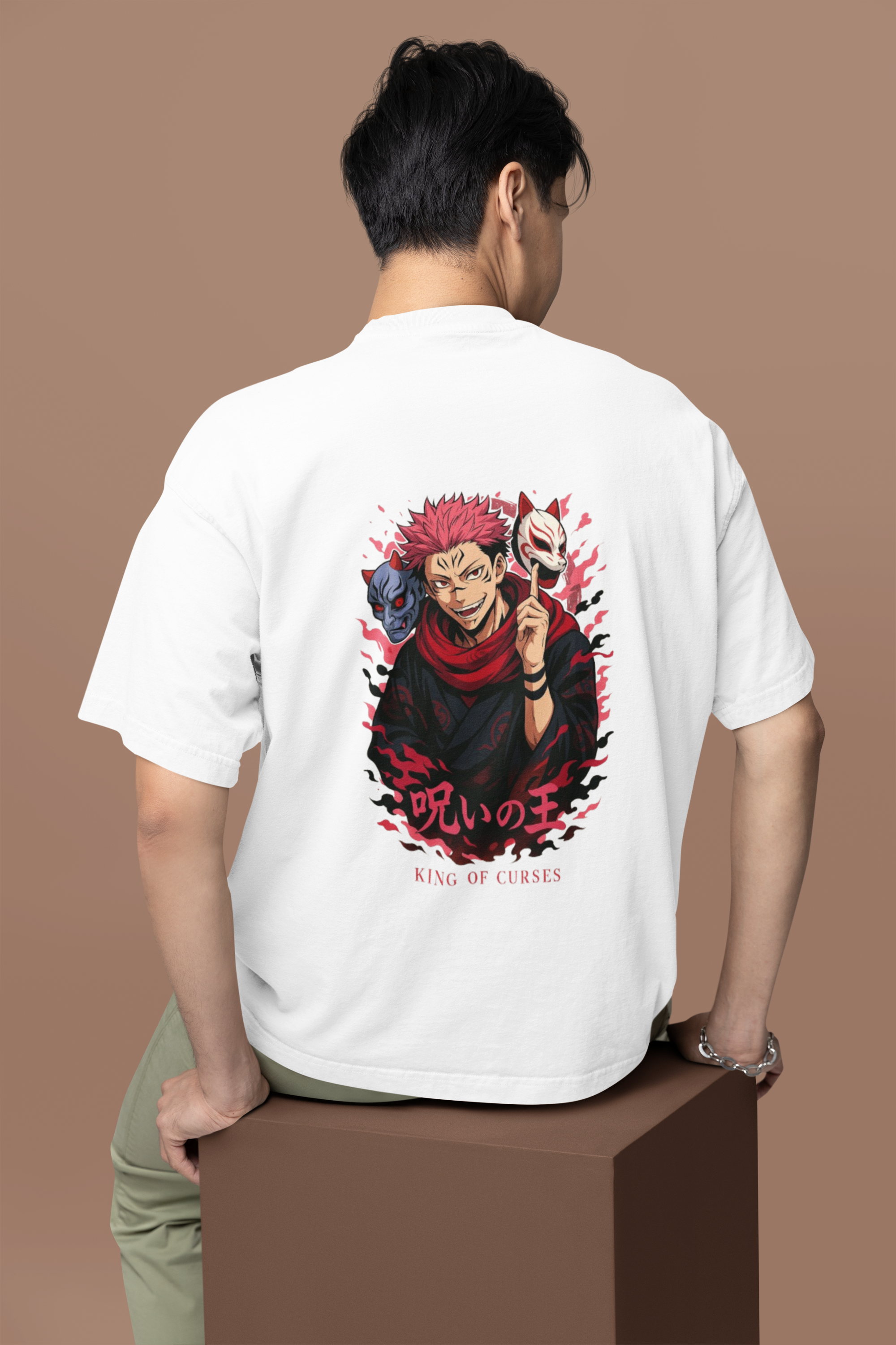 King of Curses Sukuna’s Reign Oversized Tee | Mist & Cozy