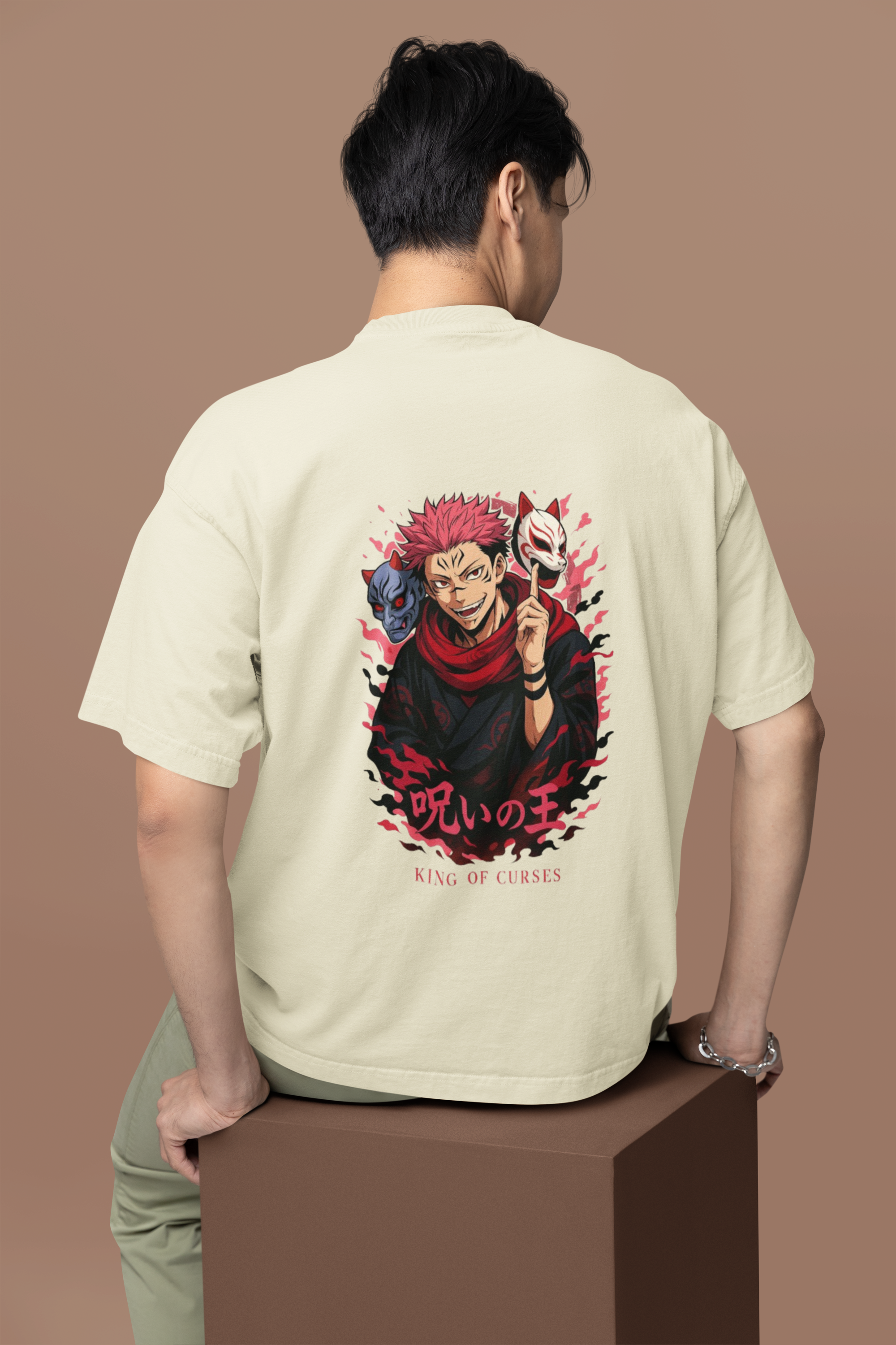 King of Curses Sukuna’s Reign Oversized Tee | Mist & Cozy