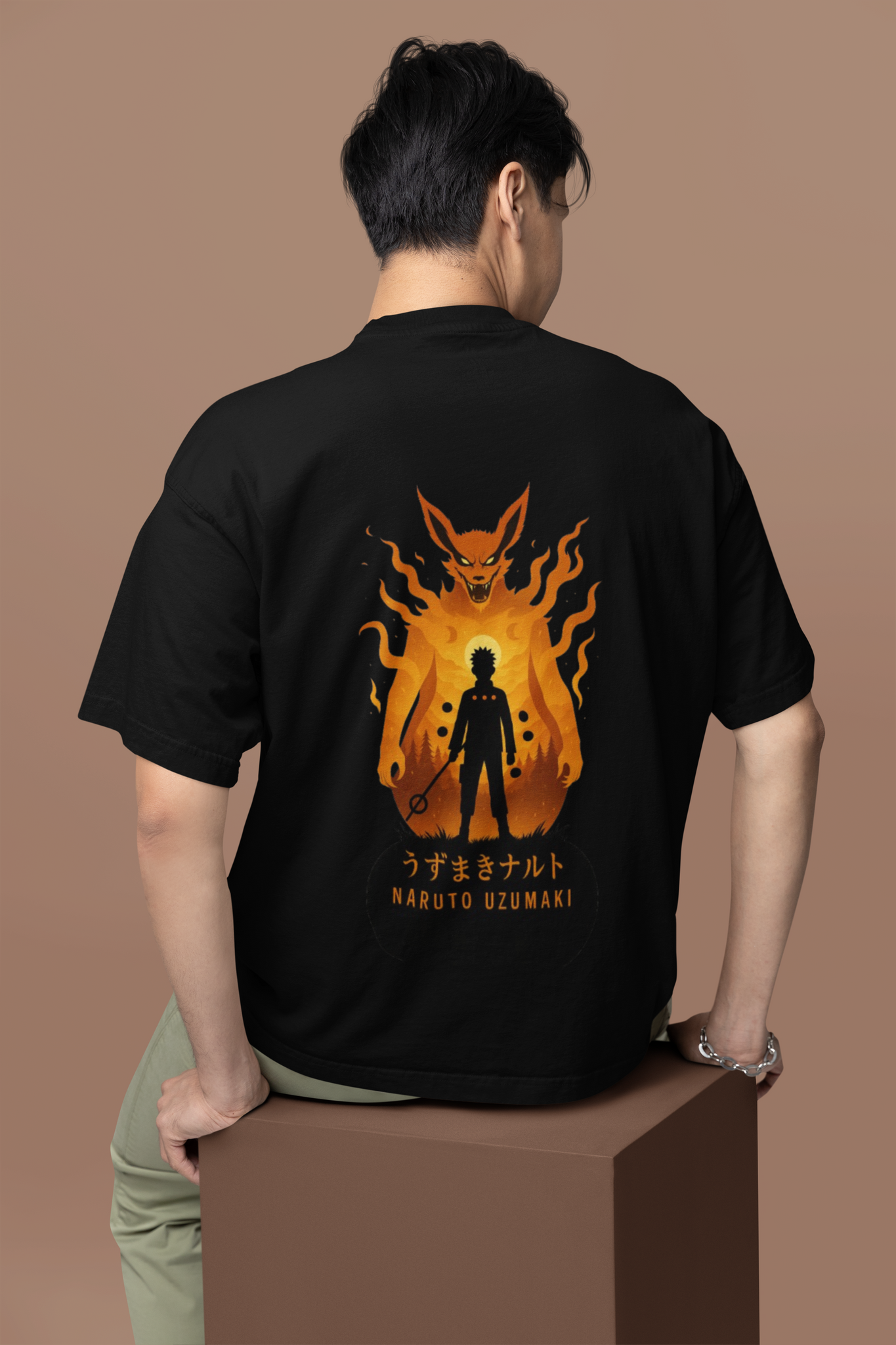 Nine Tails Within Naruto Kurama Oversized Tee | Mist & Cozy