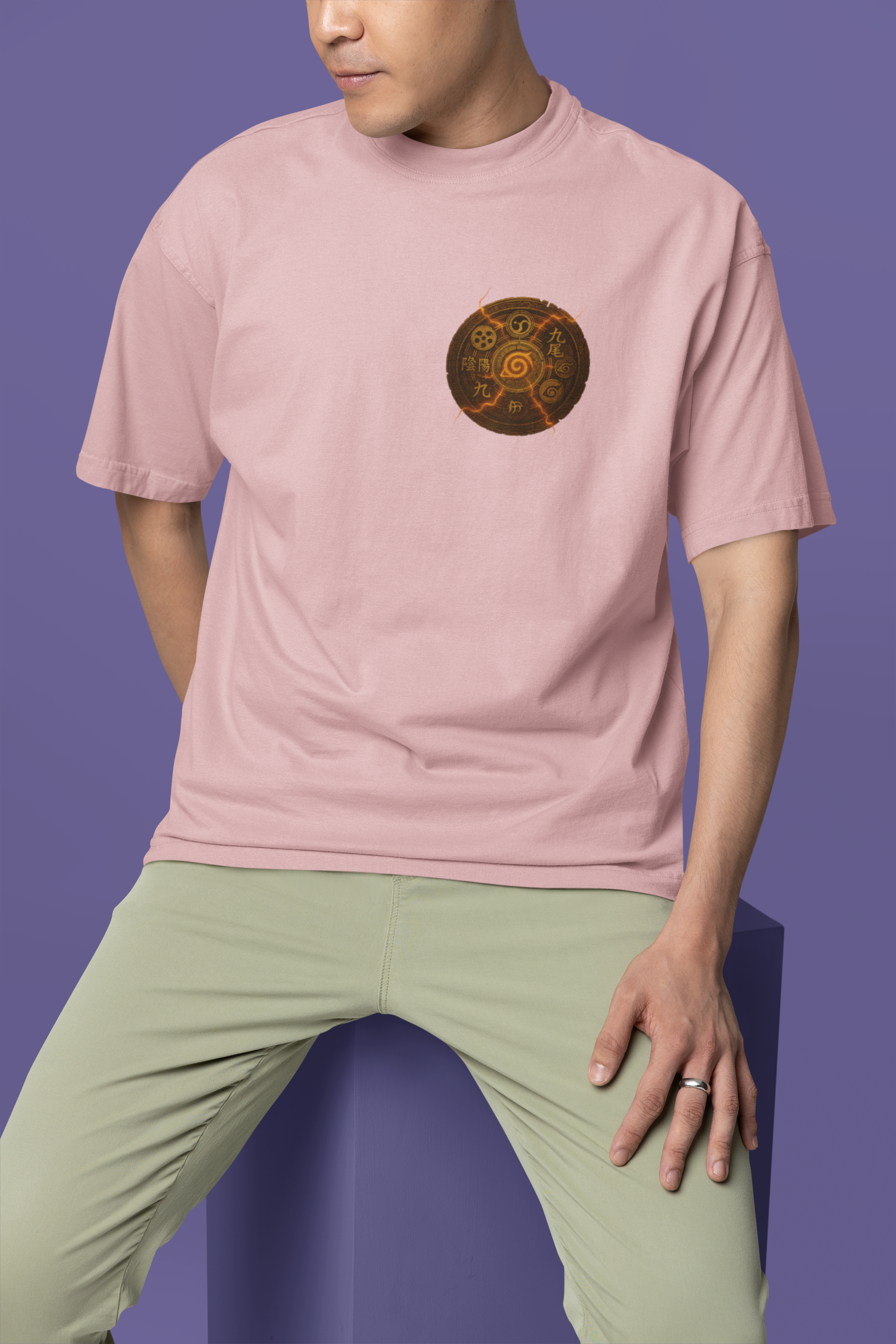 Unleash Your Inner Hokage Naruto Kurama Oversized Tee | Mist & Cozy