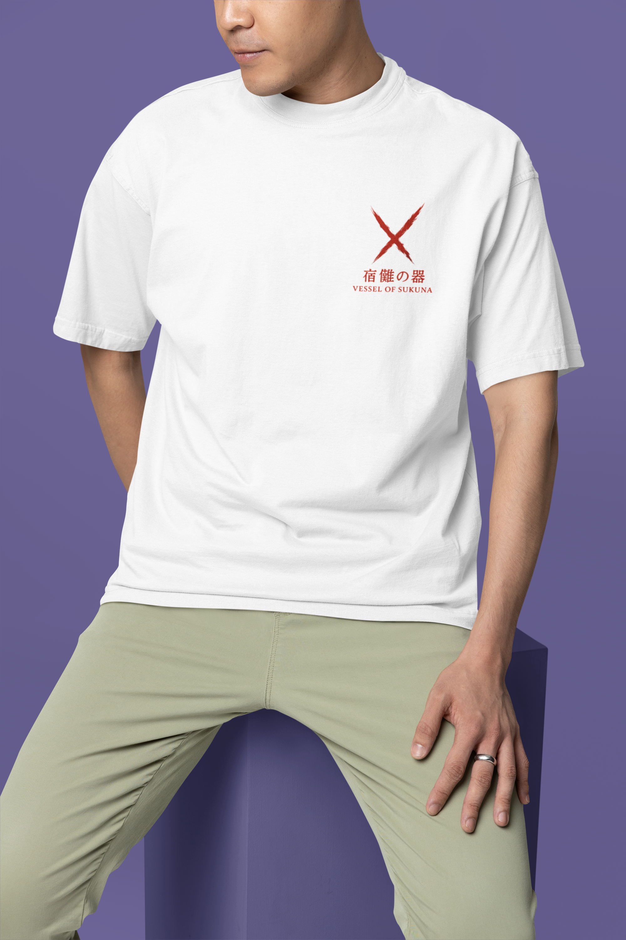 Vessel of Sukuna Itadori Yuji Oversized Tee | Mist & Cozy