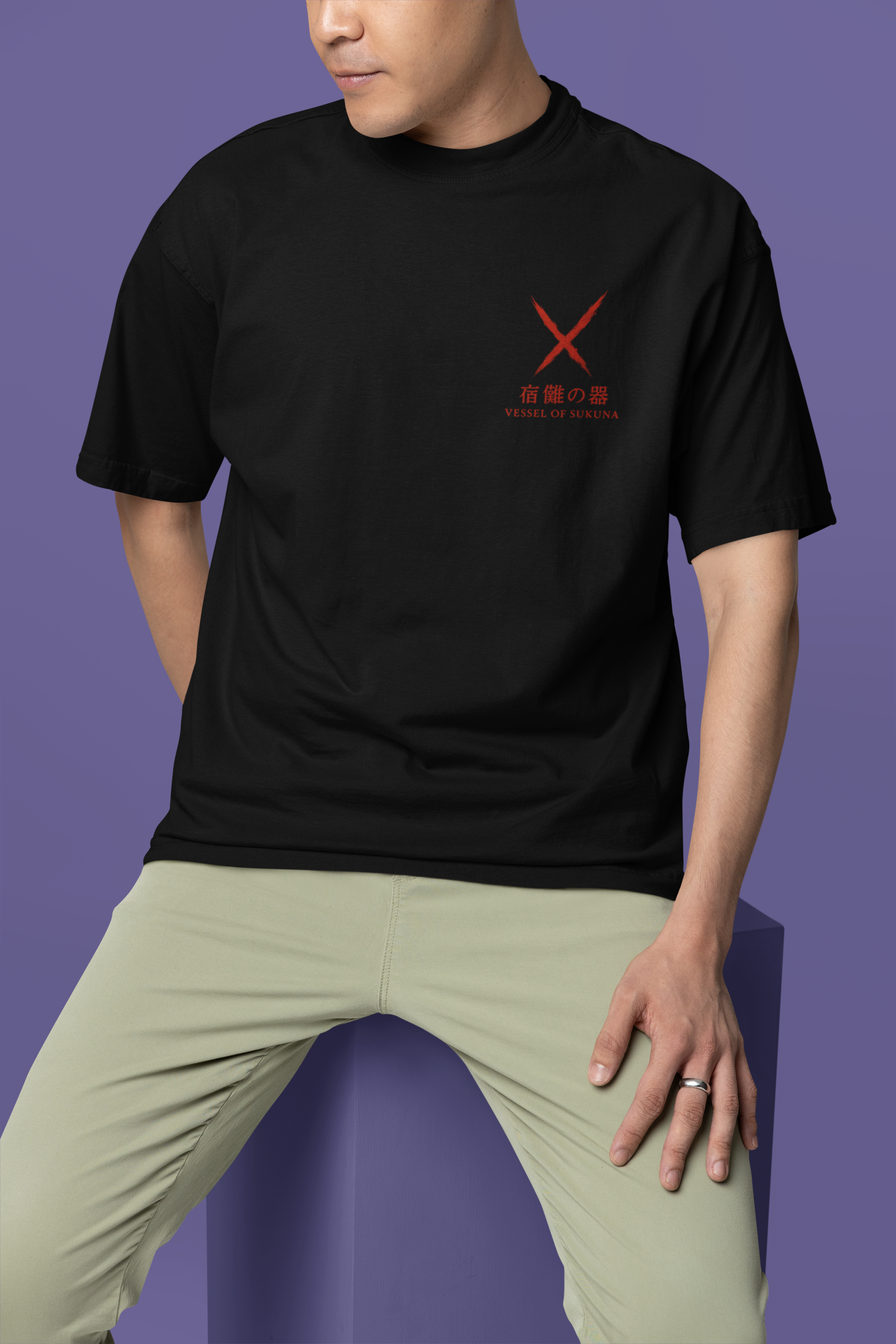 Vessel of Sukuna Itadori Yuji Oversized Tee | Mist & Cozy