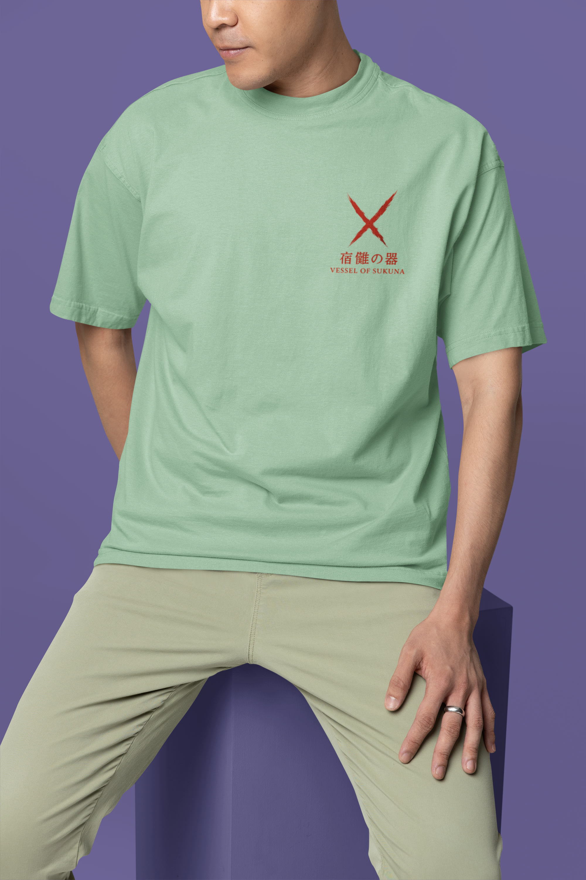 Vessel of Sukuna Itadori Yuji Oversized Tee | Mist & Cozy