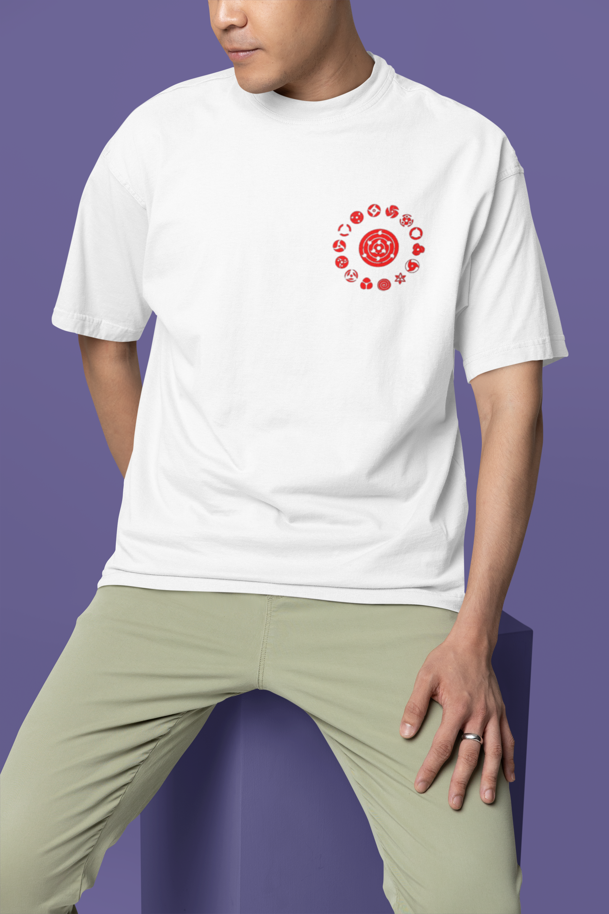 Eyes of the Uchiha Sharingan Oversized Tee | Mist & Cozy