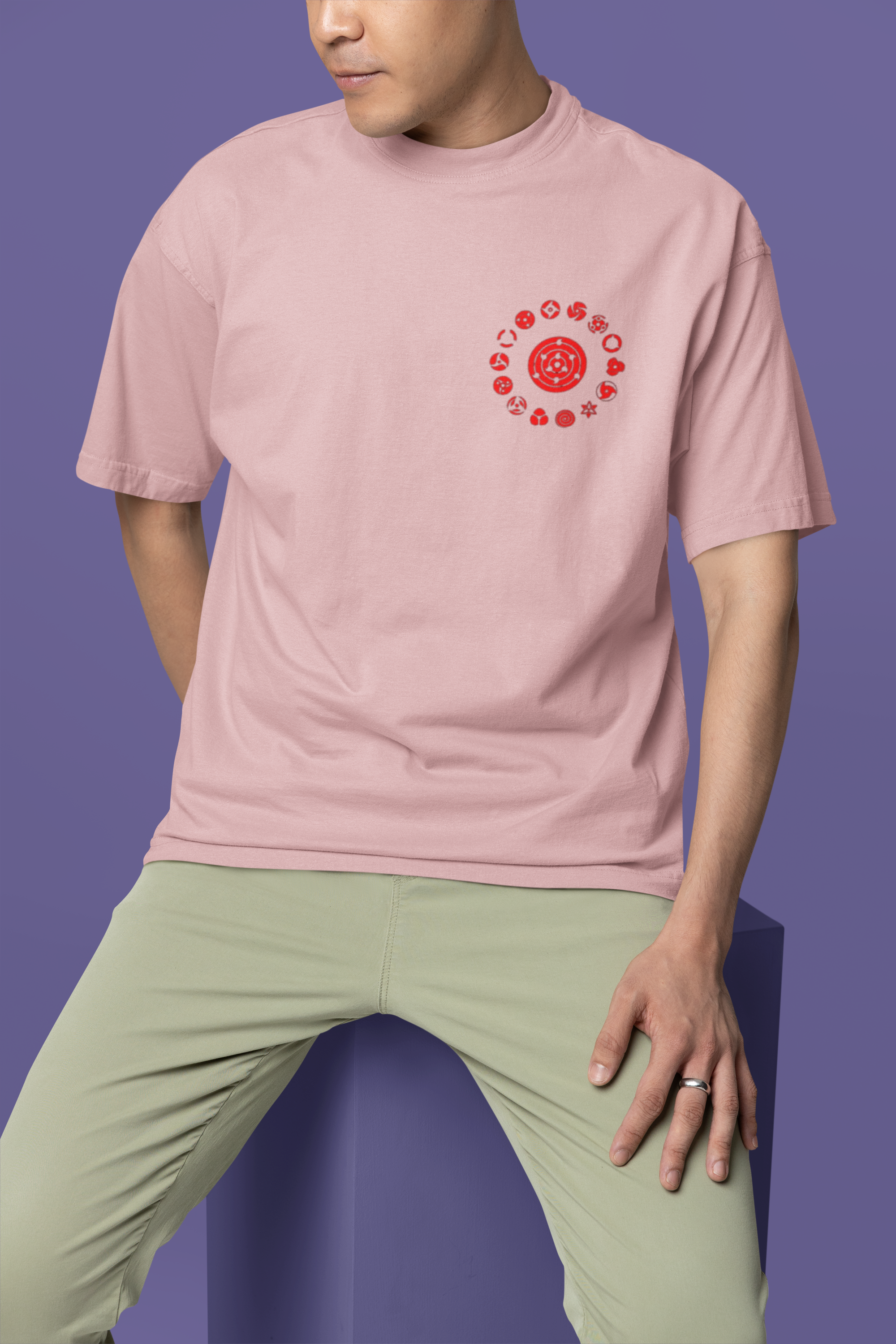 Eyes of the Uchiha Sharingan Oversized Tee | Mist & Cozy