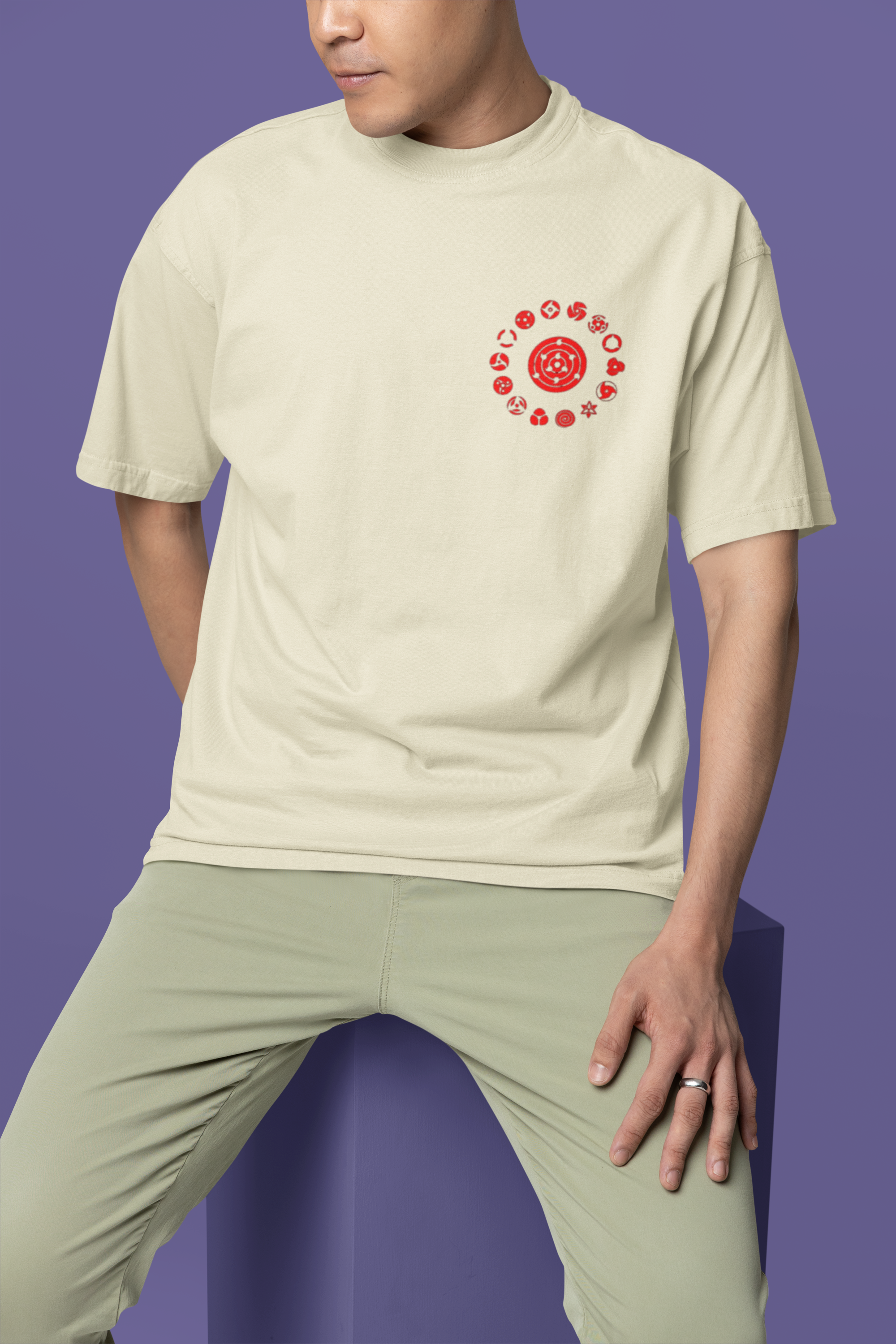 Eyes of the Uchiha Sharingan Oversized Tee | Mist & Cozy