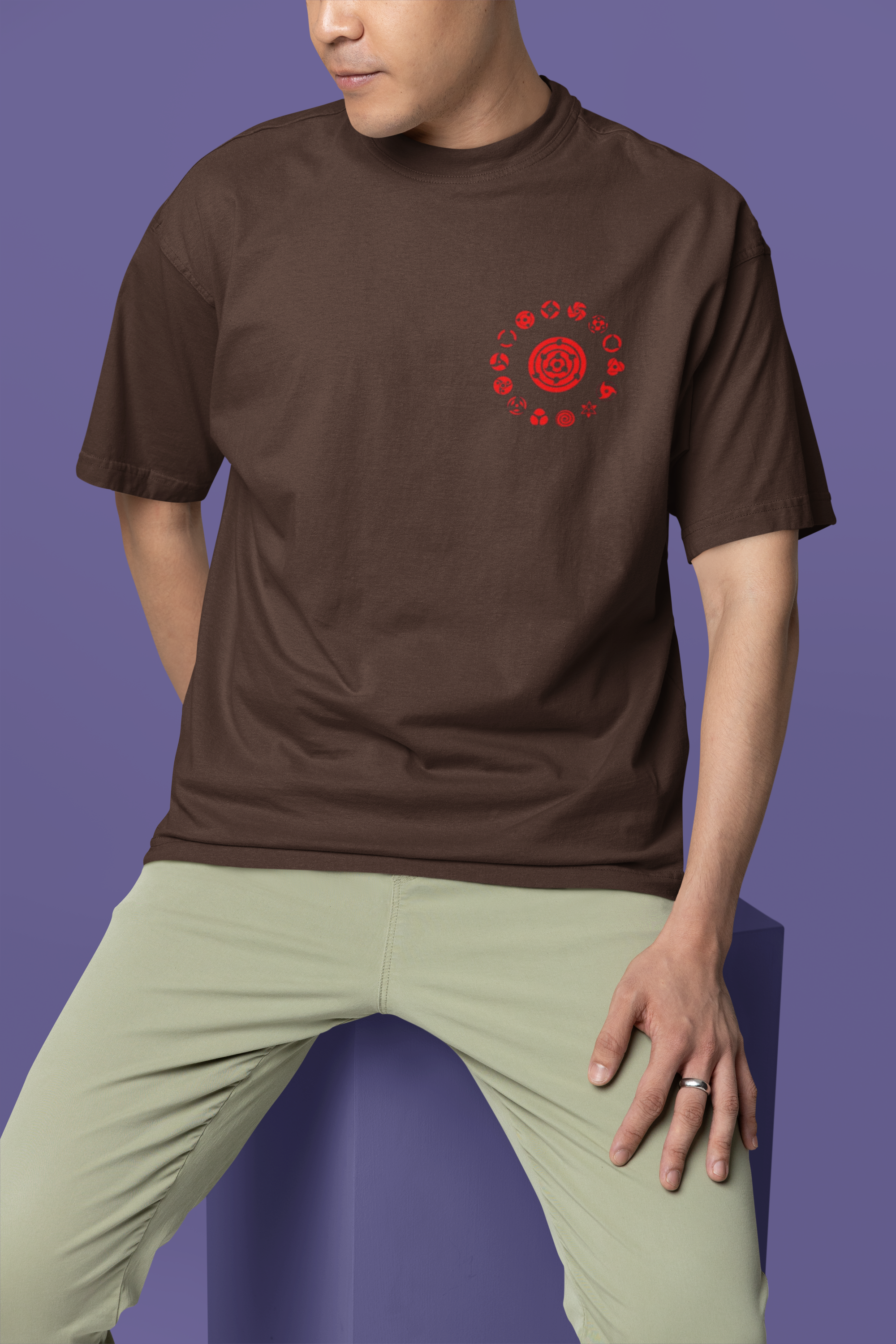 Eyes of the Uchiha Sharingan Oversized Tee | Mist & Cozy