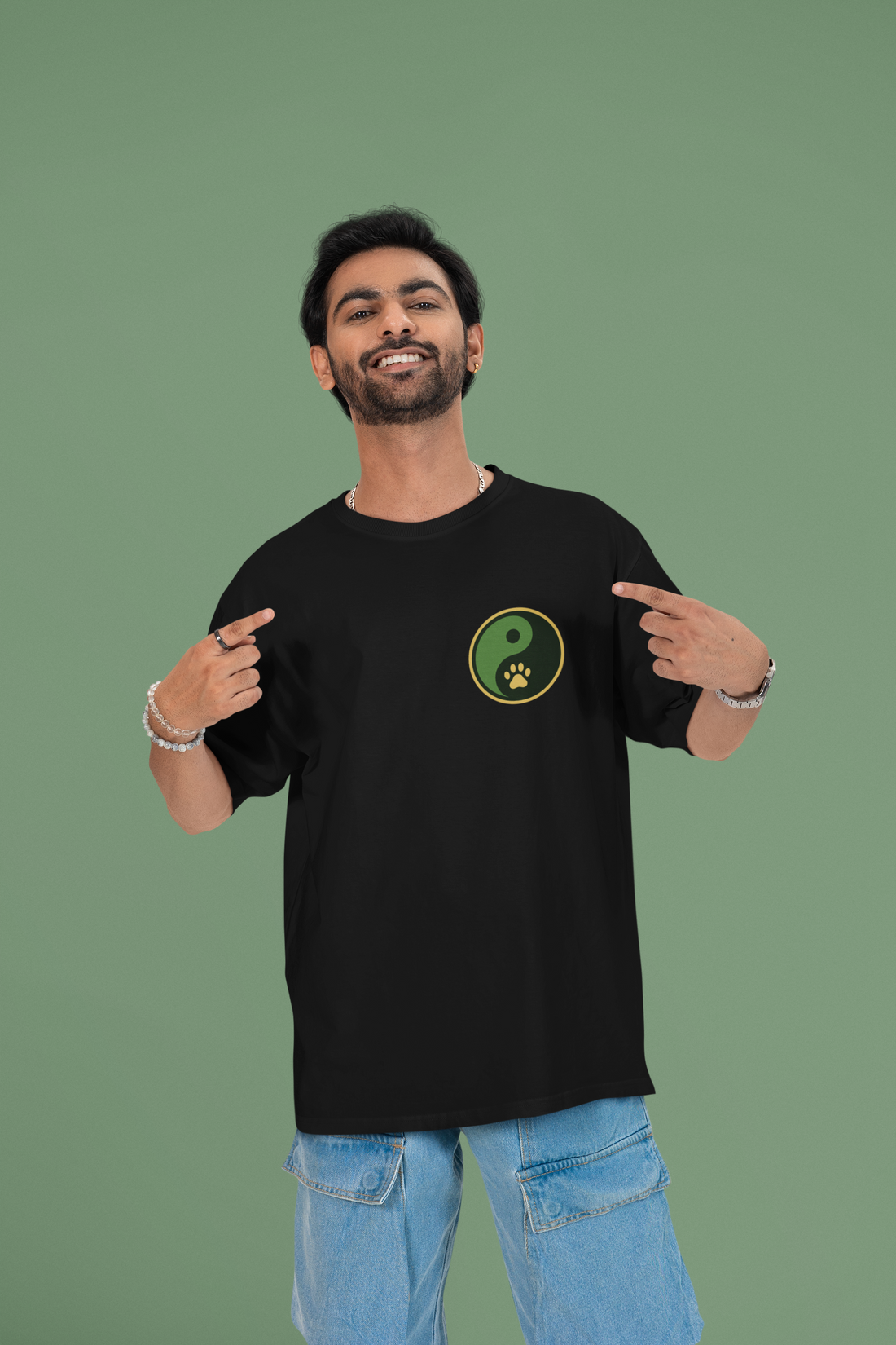 Panda Mastery Zen Warrior Oversized Tee | Mist & Cozy