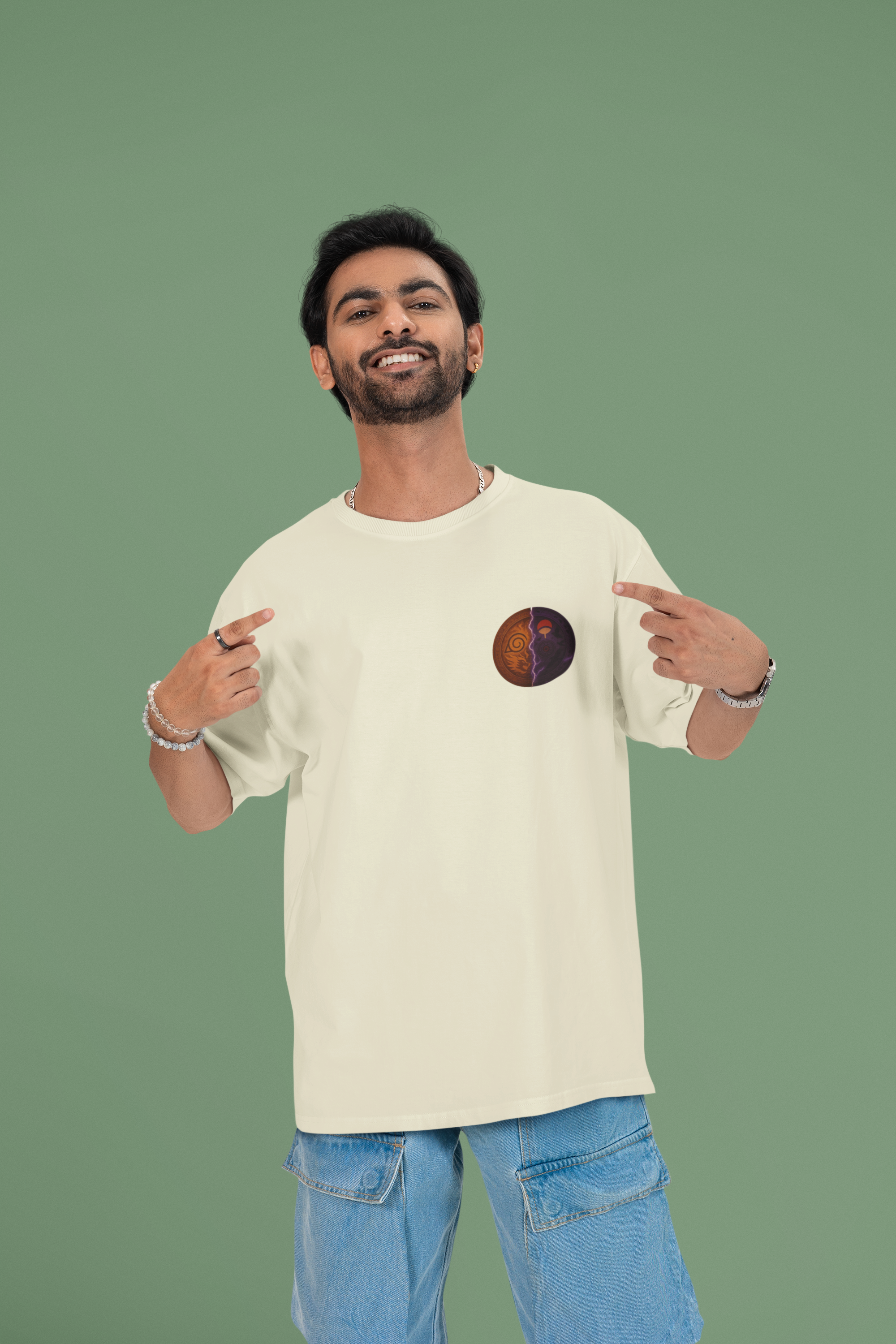 Naruto x Sasuke Oversized Tee | Mist & Cozy
