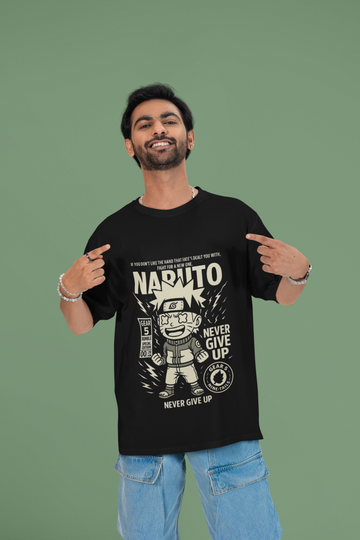 Tokyo Mission Naruto Oversized Tee Mono Edition | Mist & Cozy