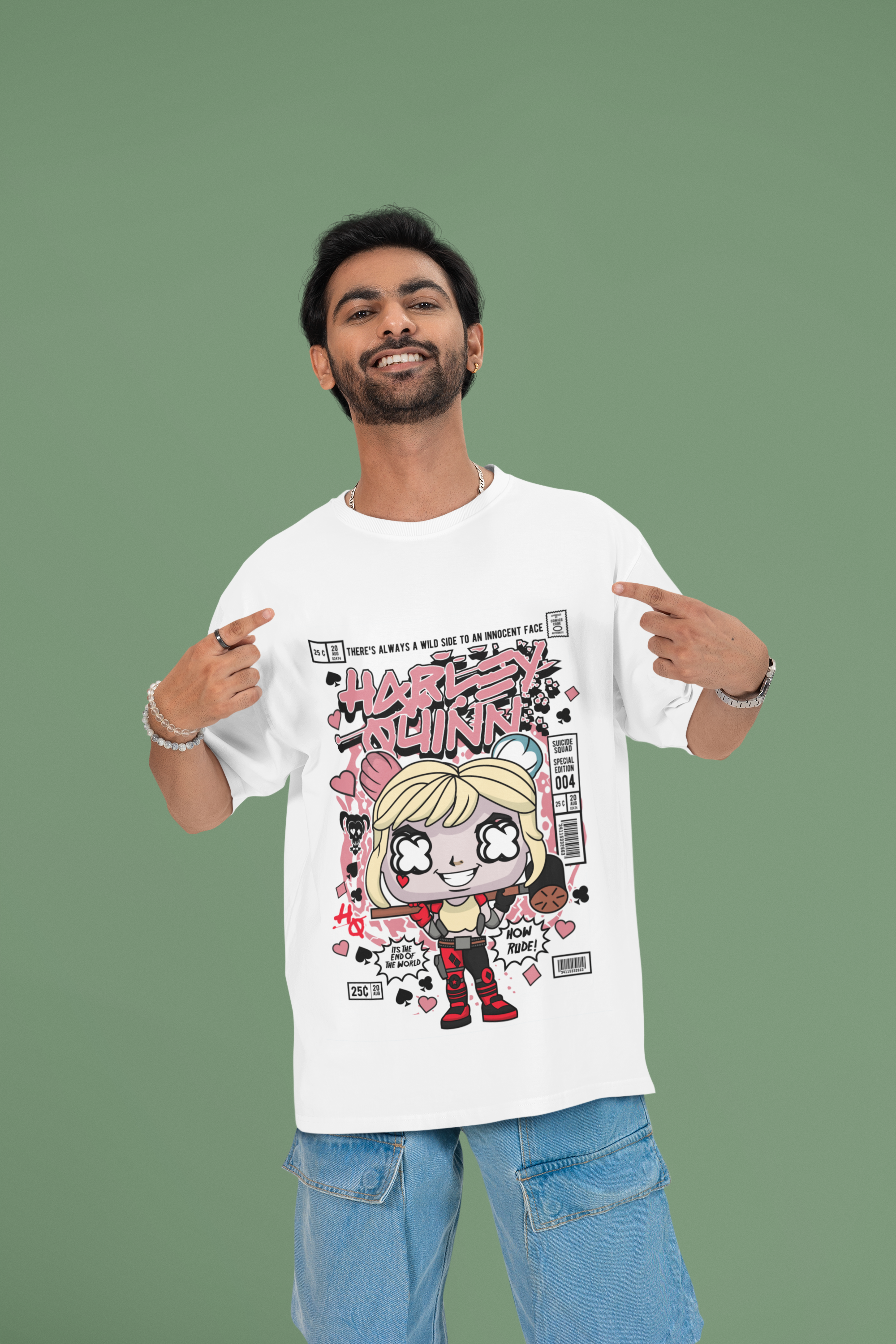 Sweet But Psycho Harley Quinn Oversized Tee | Mist & Cozy