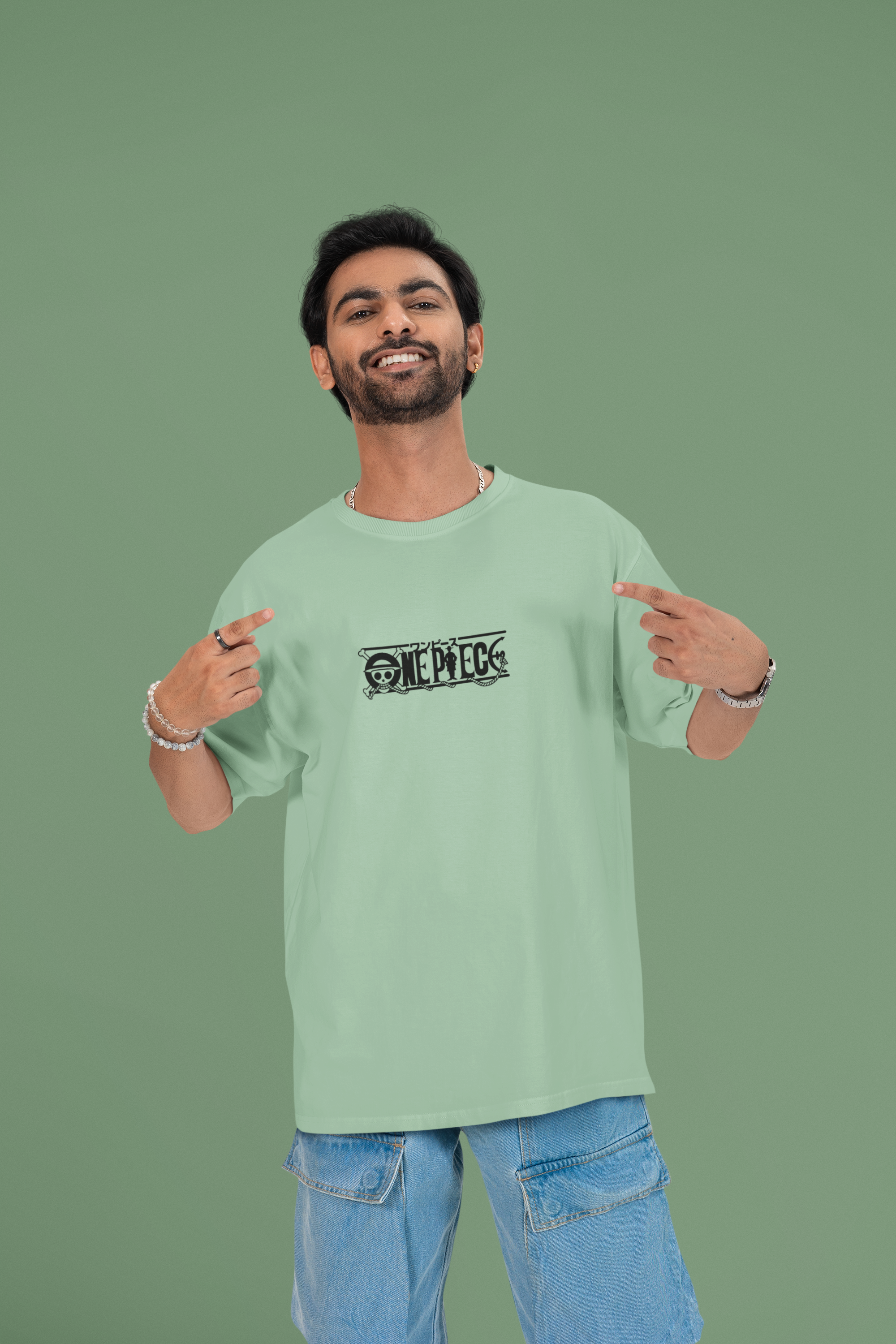 Straw Hat Pride Rainbow Crew Oversized Tee | Mist & Cozy