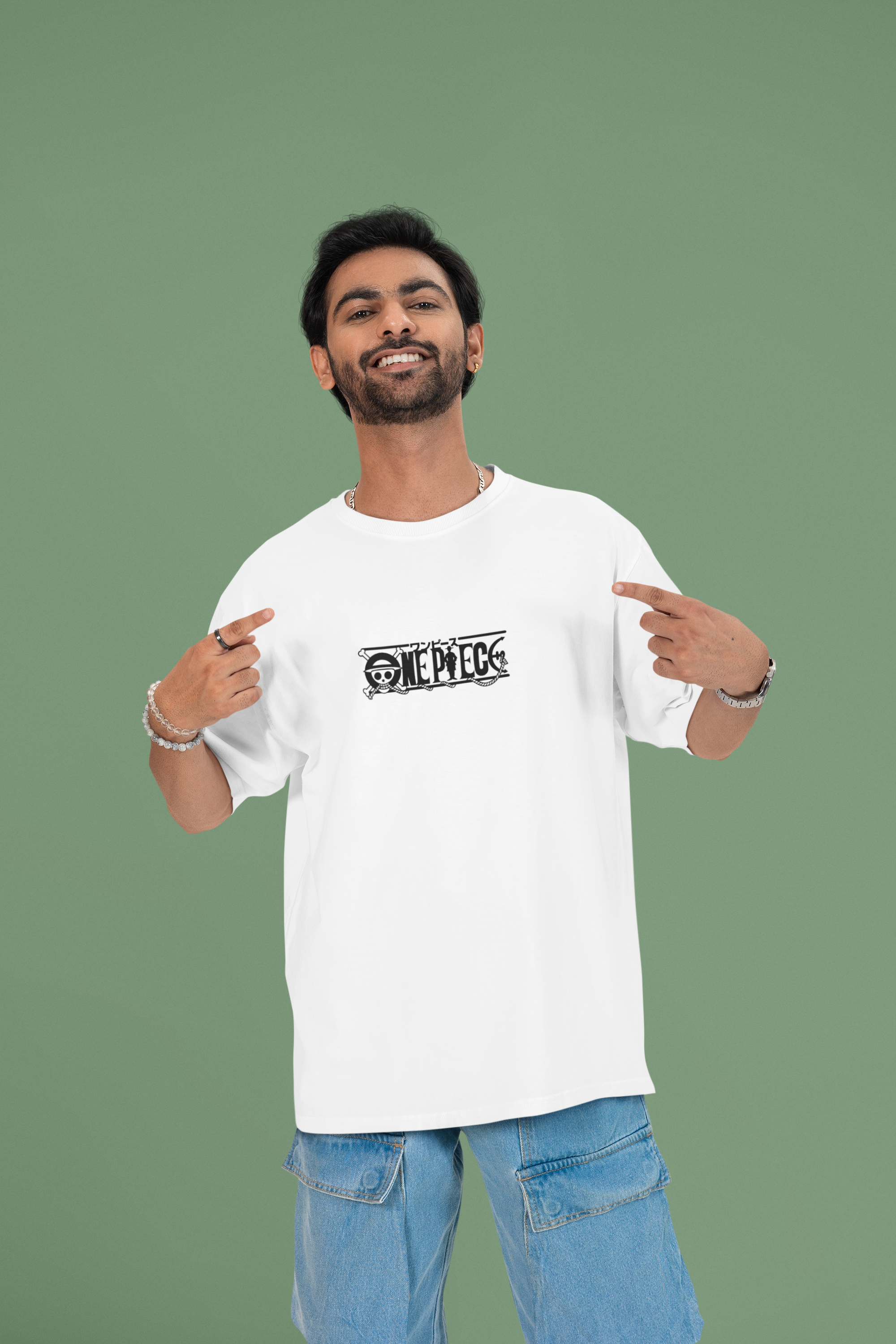 Straw Hat Pride Rainbow Crew Oversized Tee | Mist & Cozy