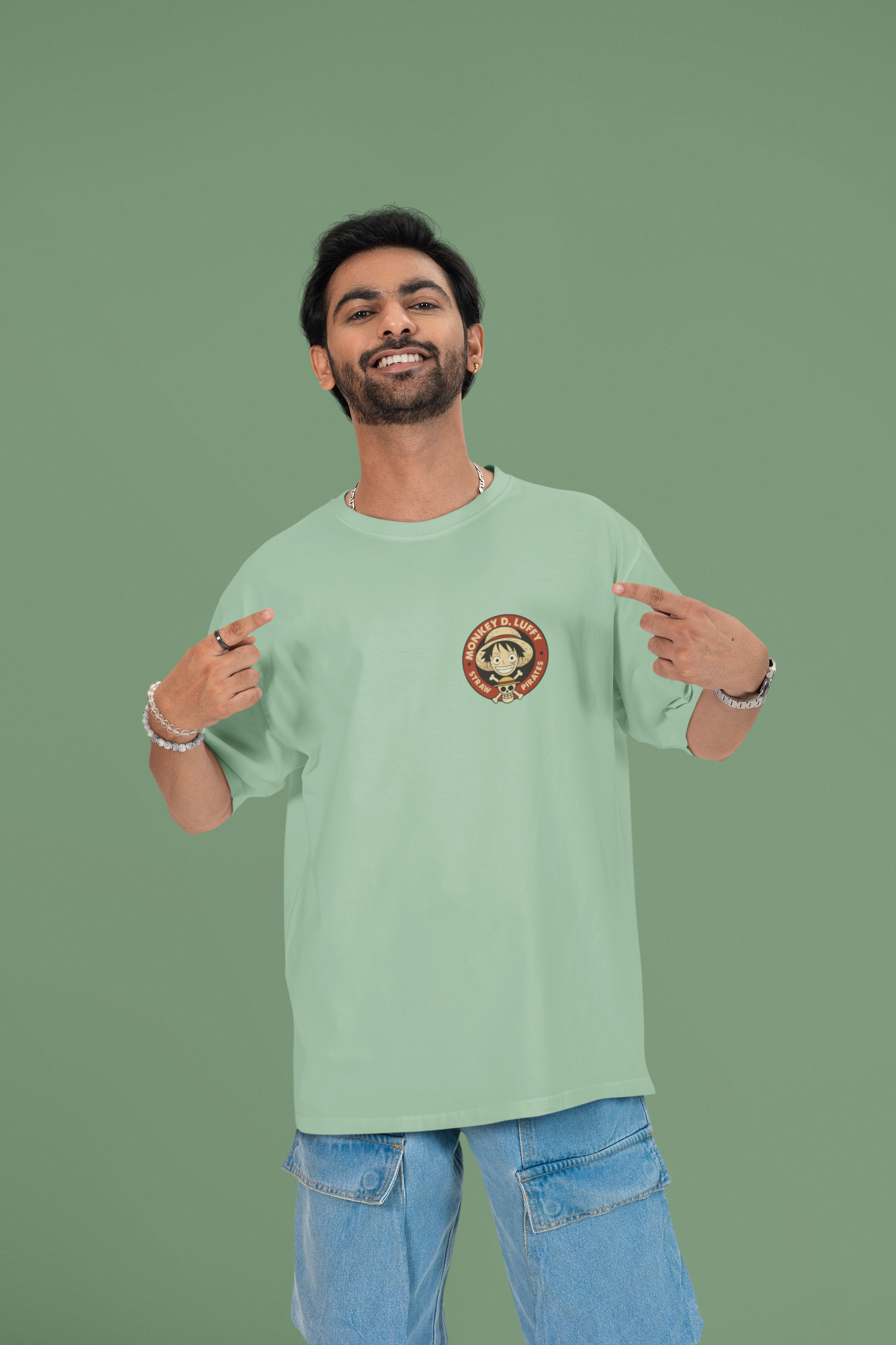 Forever Nakama Luffy’s Oath Oversized Tee | Mist & Cozy