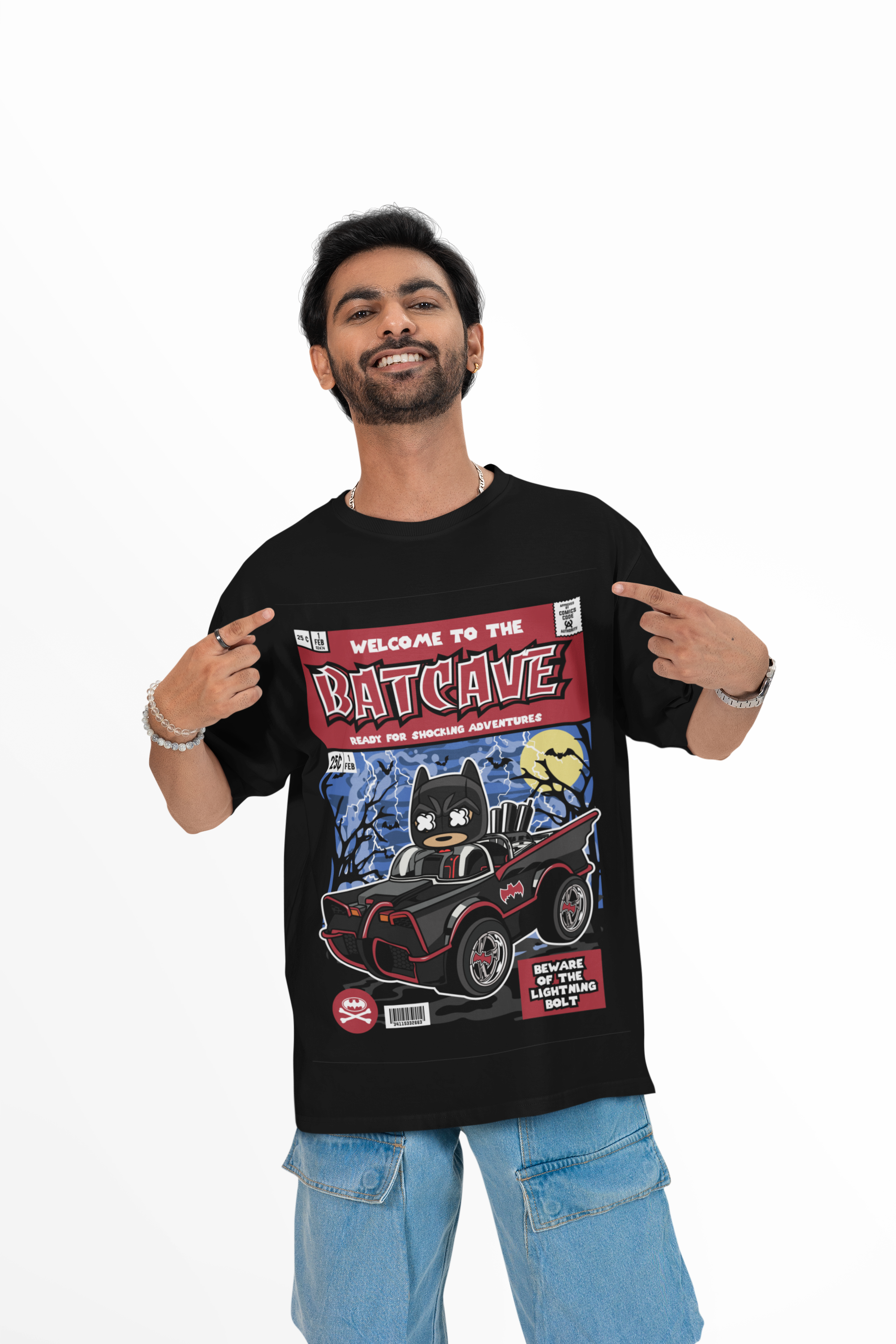 Batcave Blitz Oversized Tee | Mist & Cozy