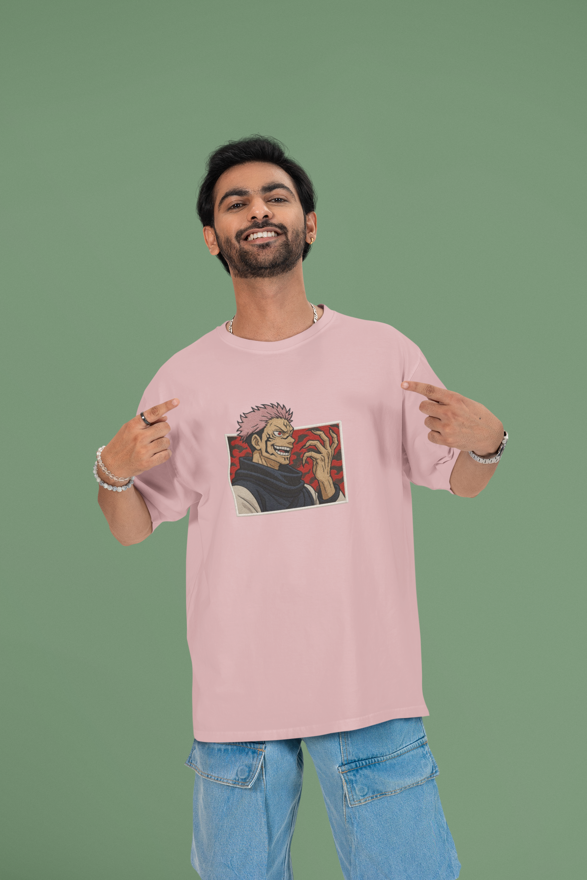 King of Curses Sukuna’s Reign Oversized Tee | Mist & Cozy