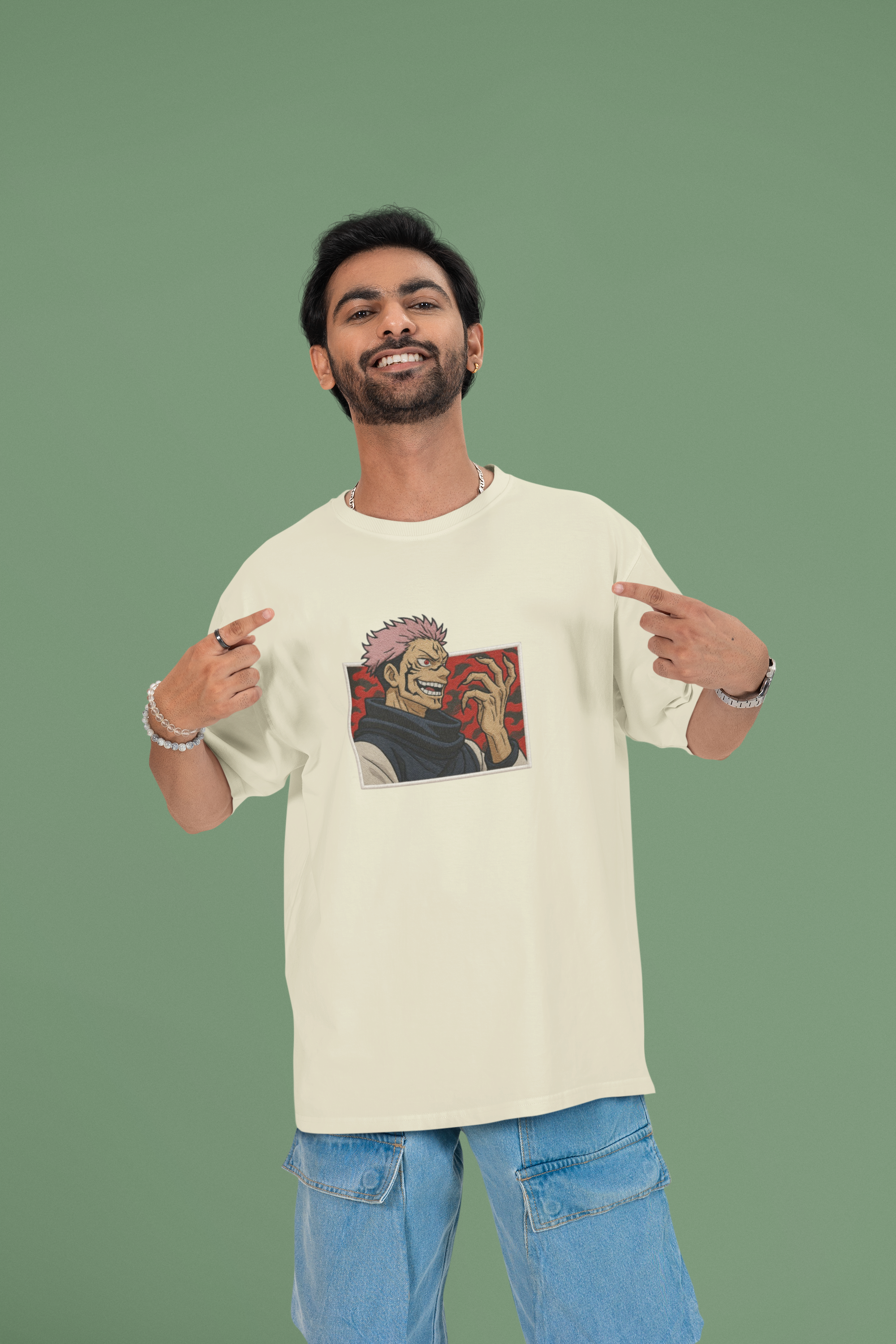 King of Curses Sukuna’s Reign Oversized Tee | Mist & Cozy