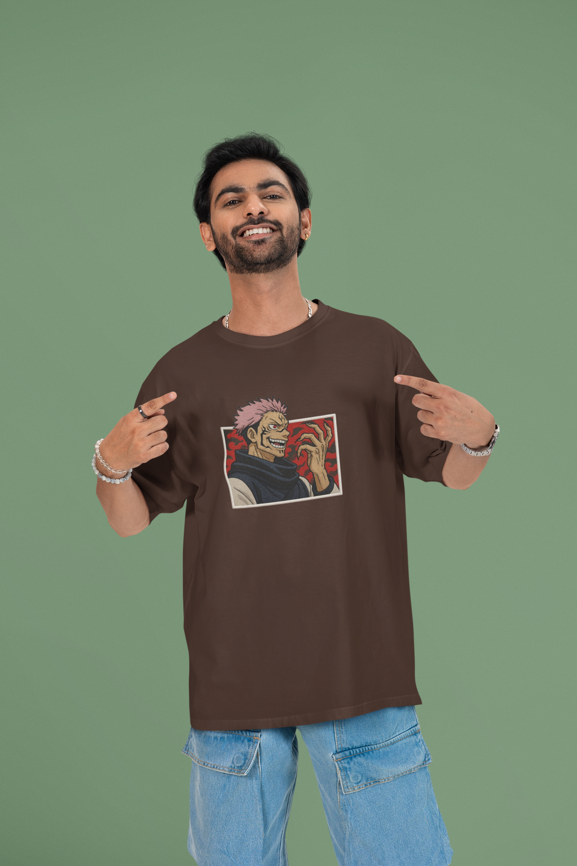 King of Curses Sukuna’s Reign Oversized Tee | Mist & Cozy