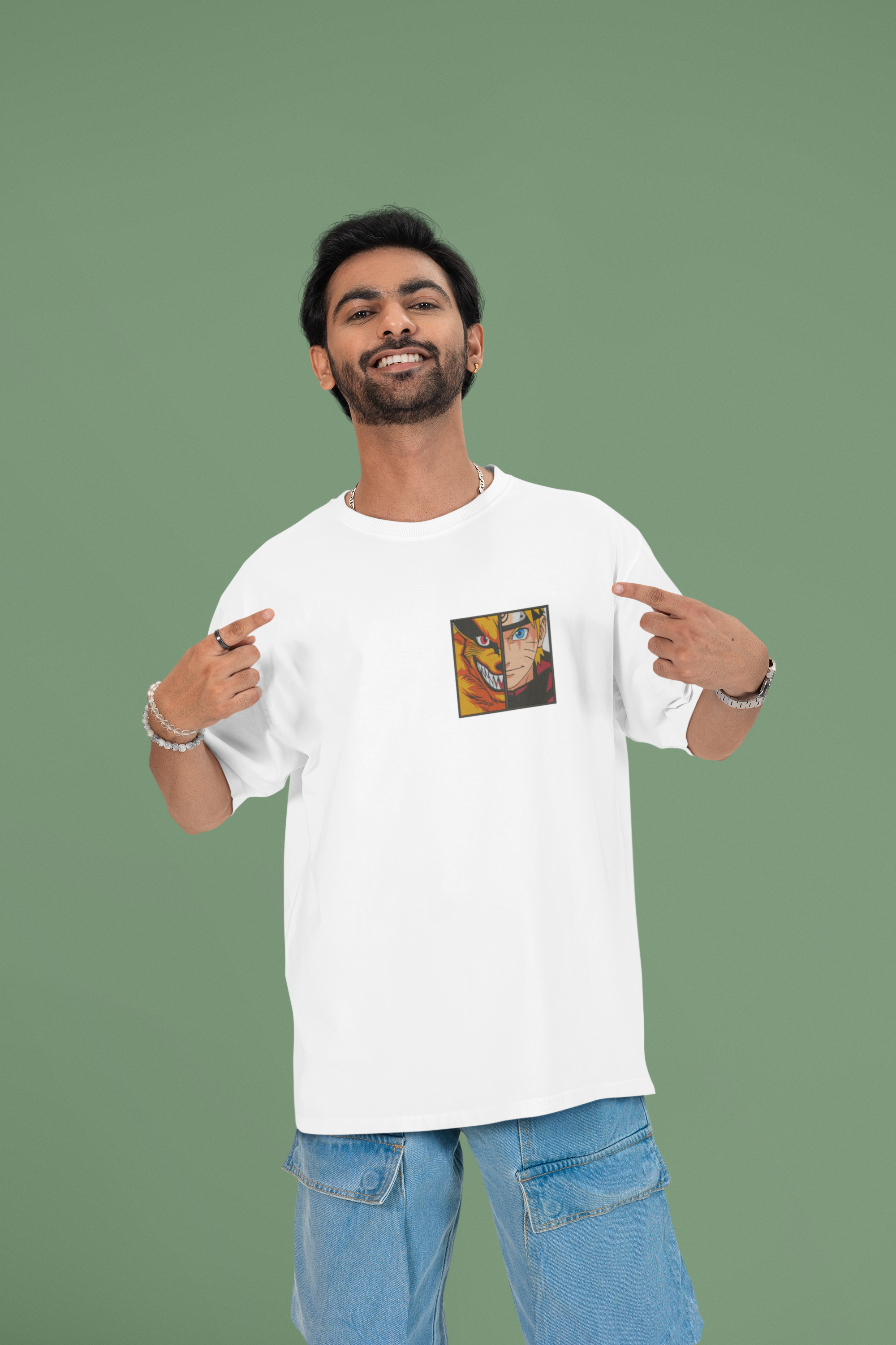 Nine Tails Within Naruto Kurama Oversized Tee | Mist & Cozy