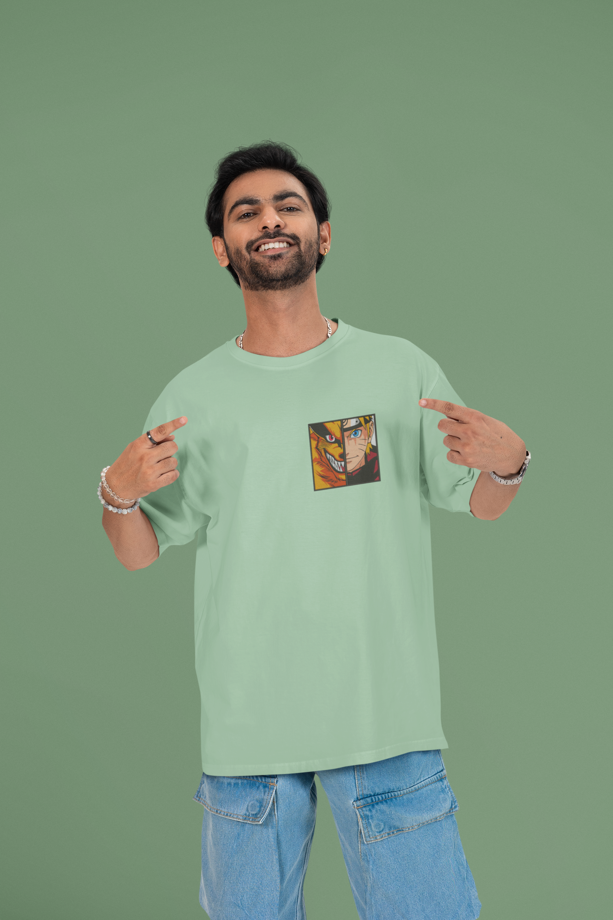 Nine Tails Within Naruto Kurama Oversized Tee | Mist & Cozy