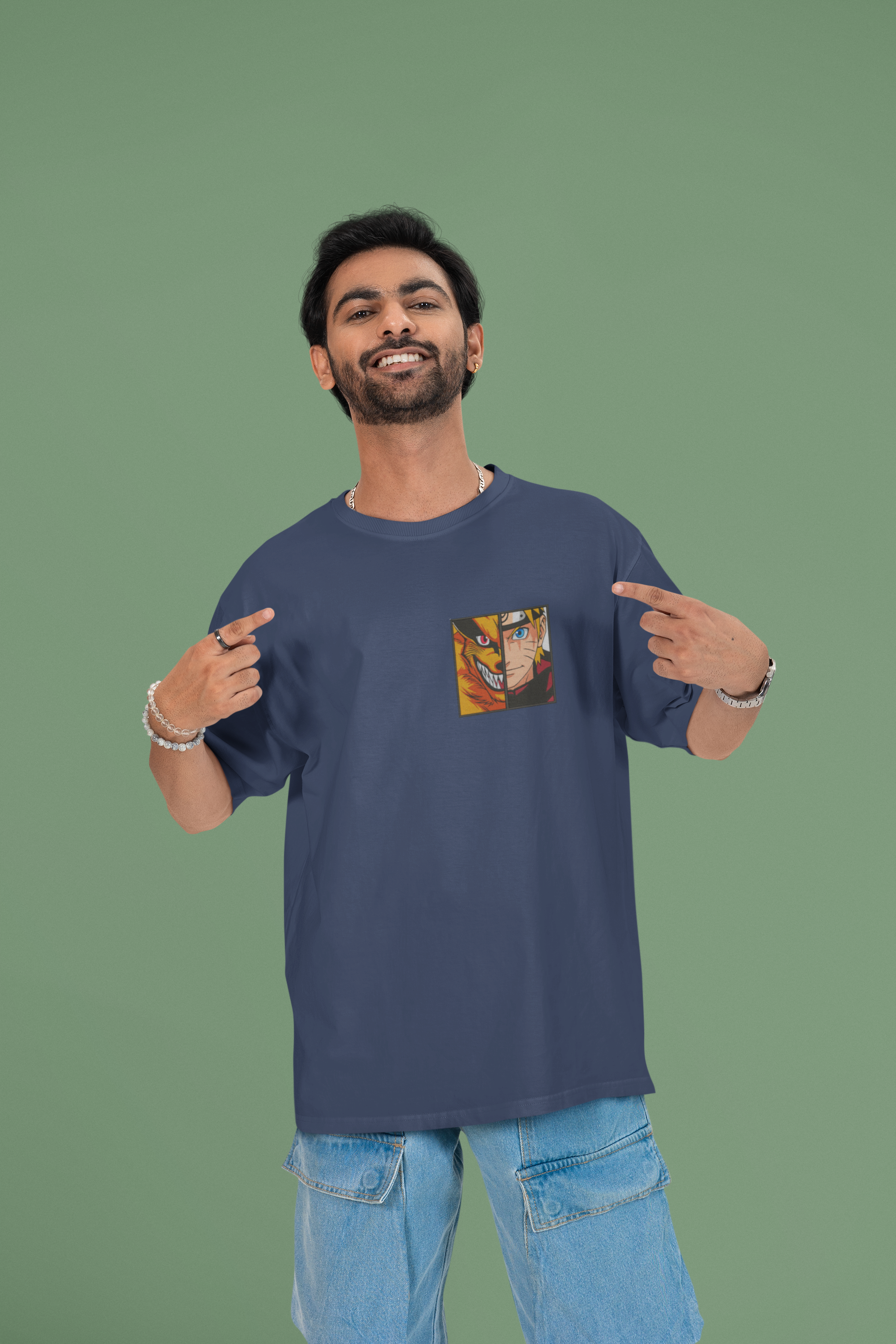 Nine Tails Within Naruto Kurama Oversized Tee | Mist & Cozy