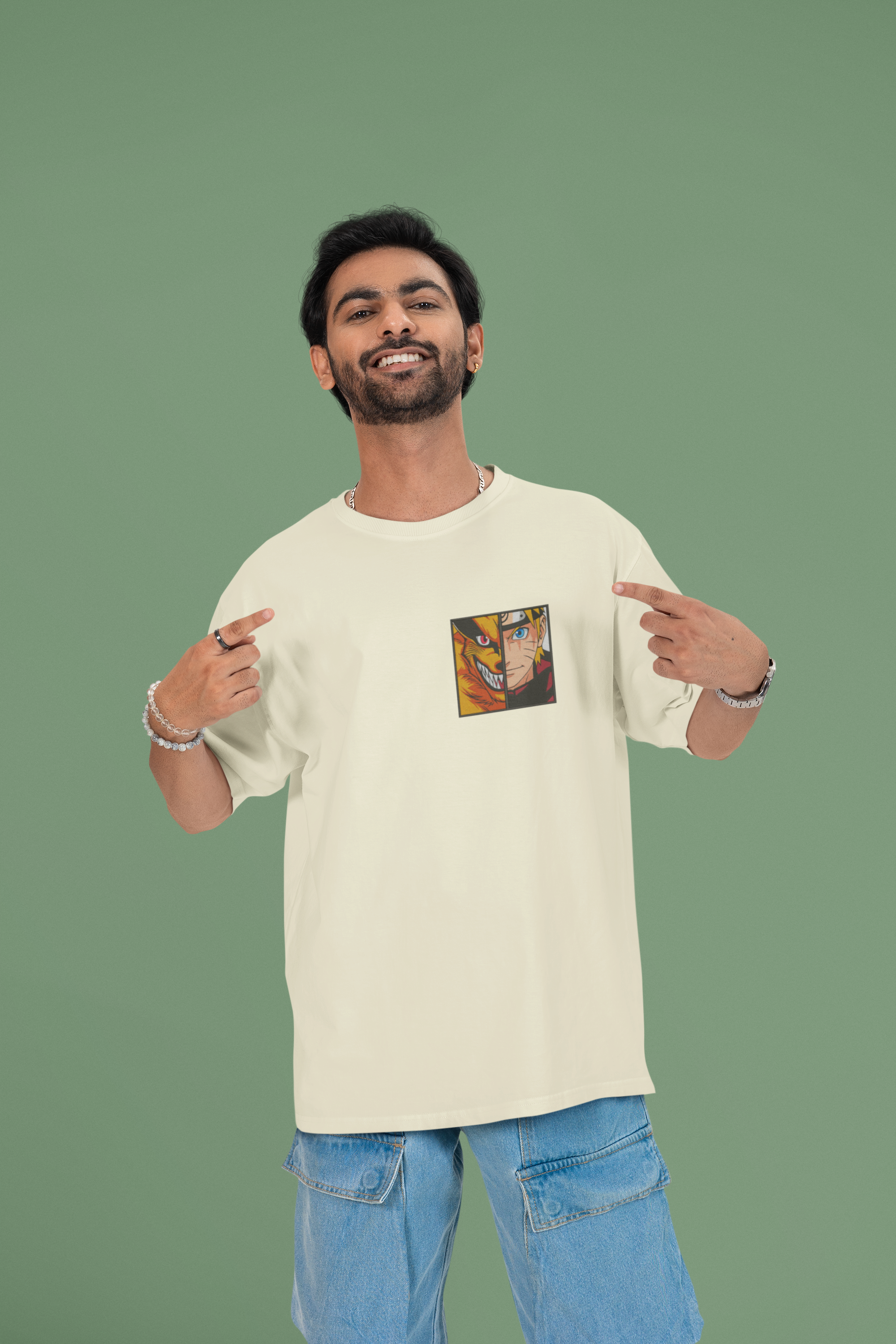 Nine Tails Within Naruto Kurama Oversized Tee | Mist & Cozy