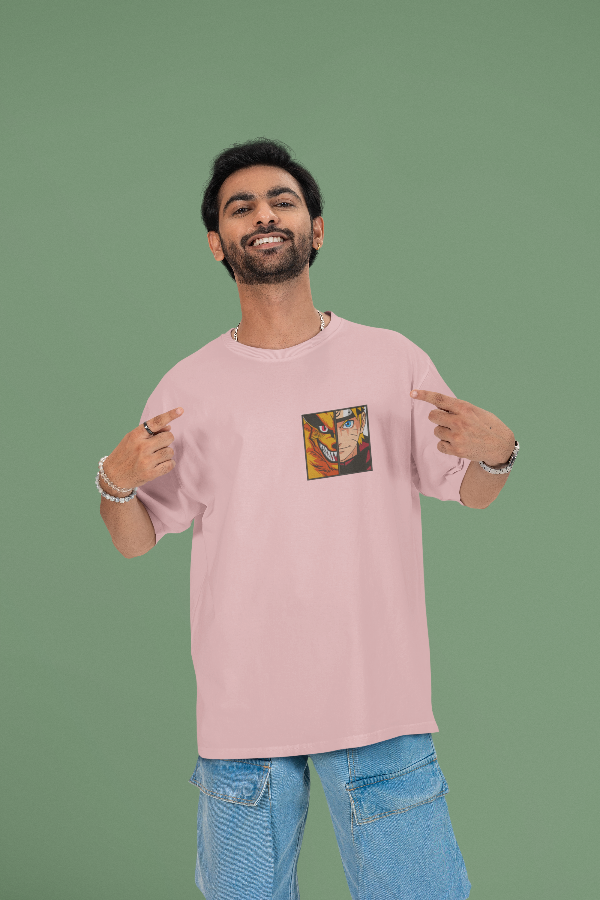 Nine Tails Within Naruto Kurama Oversized Tee | Mist & Cozy