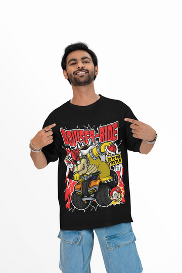 Bowser Ride Oversized Comic Tee | Mist & Cozy