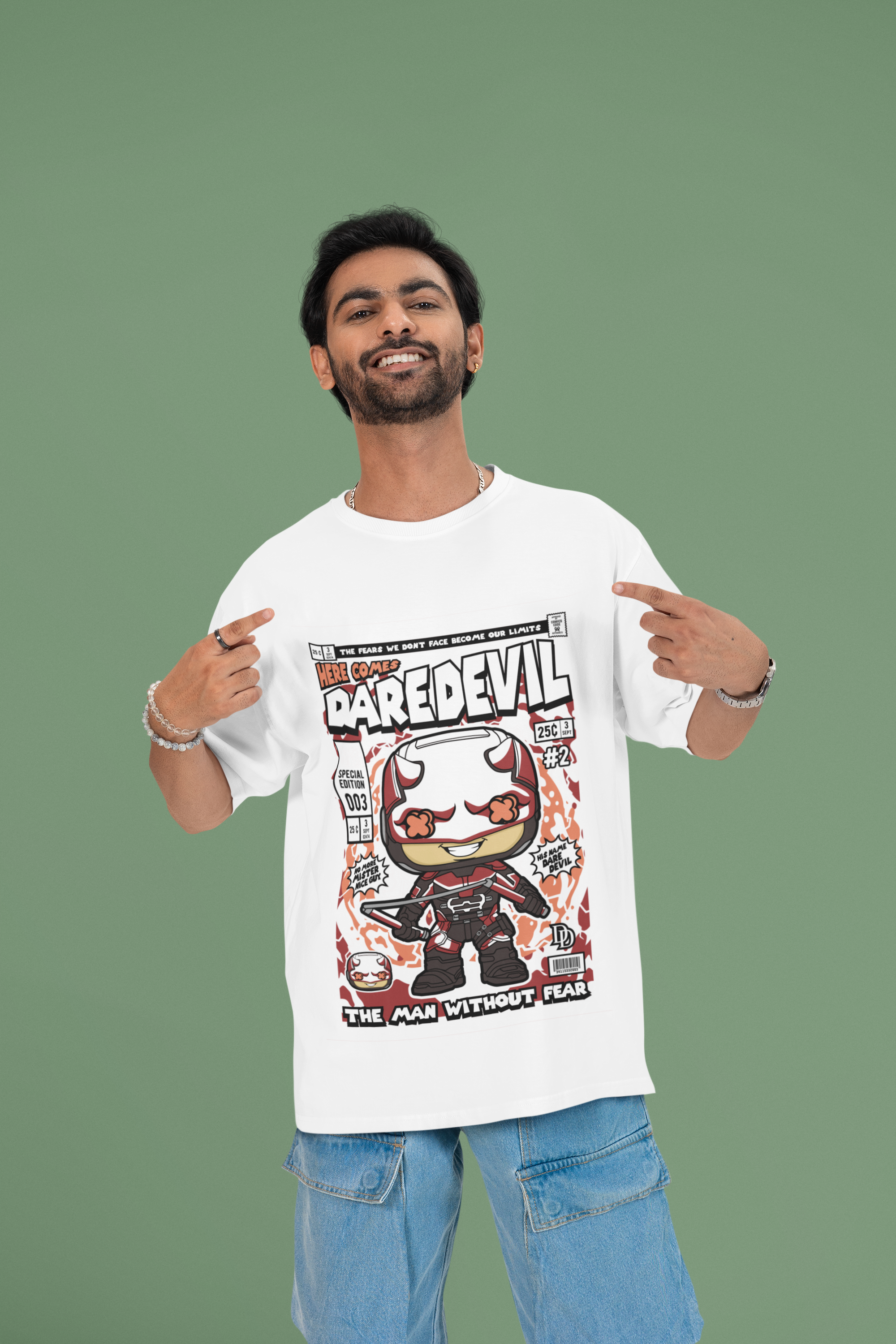 Embrace the Fearless Daredevil Oversized Tee | Mist & Cozy