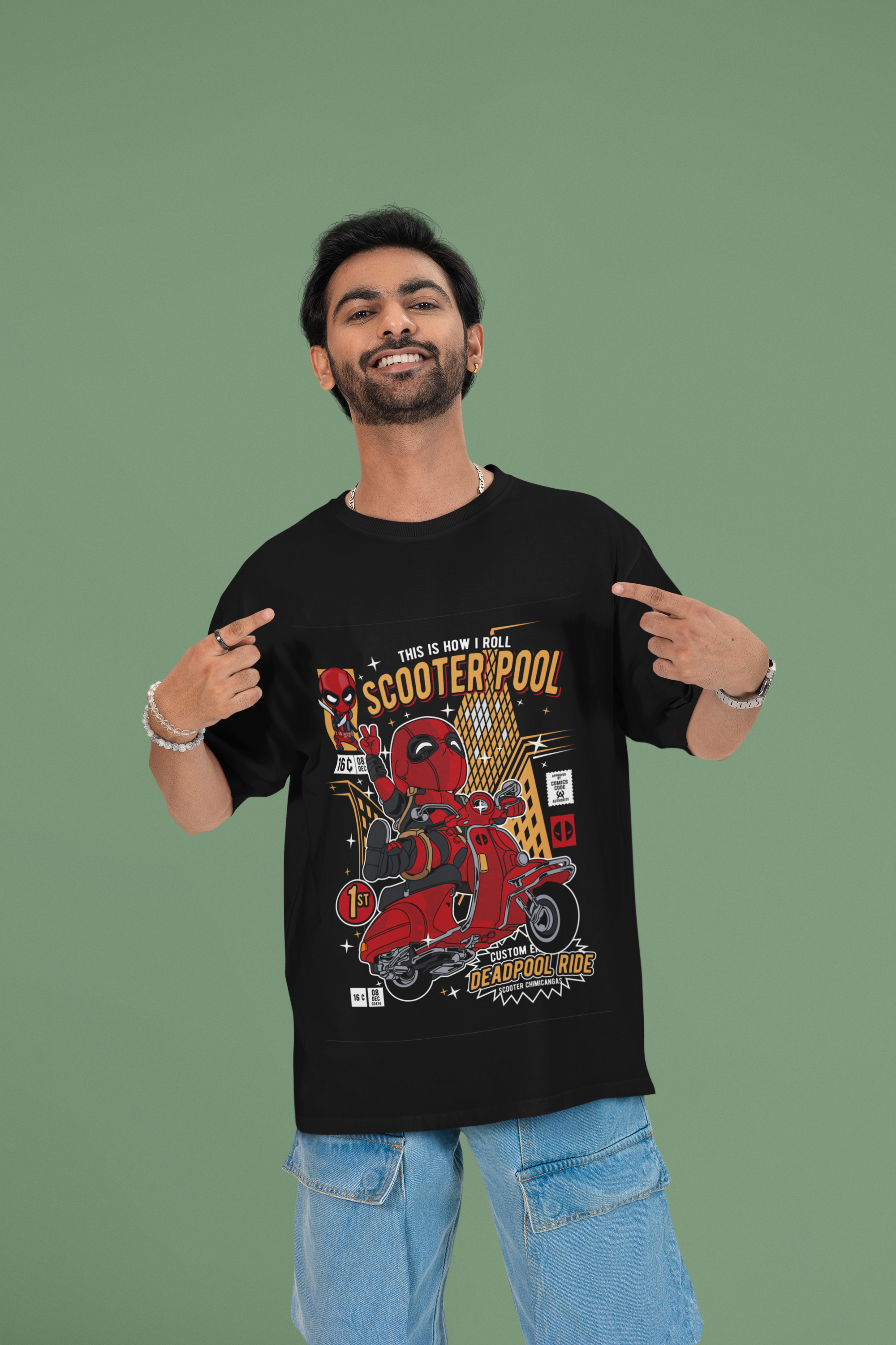 This Is How I Roll Deadpool Oversized Tee | Mist & Cozy