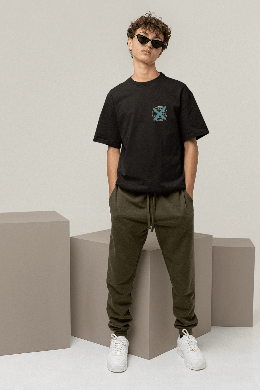 Never Give Up Oversized Tee
