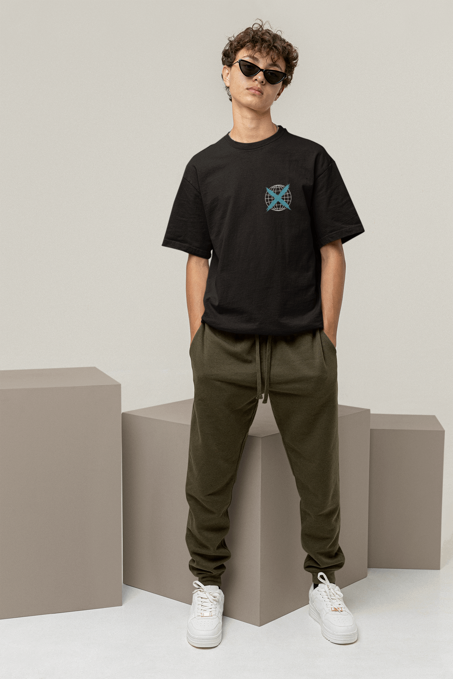 Never Give Up Oversized Tee