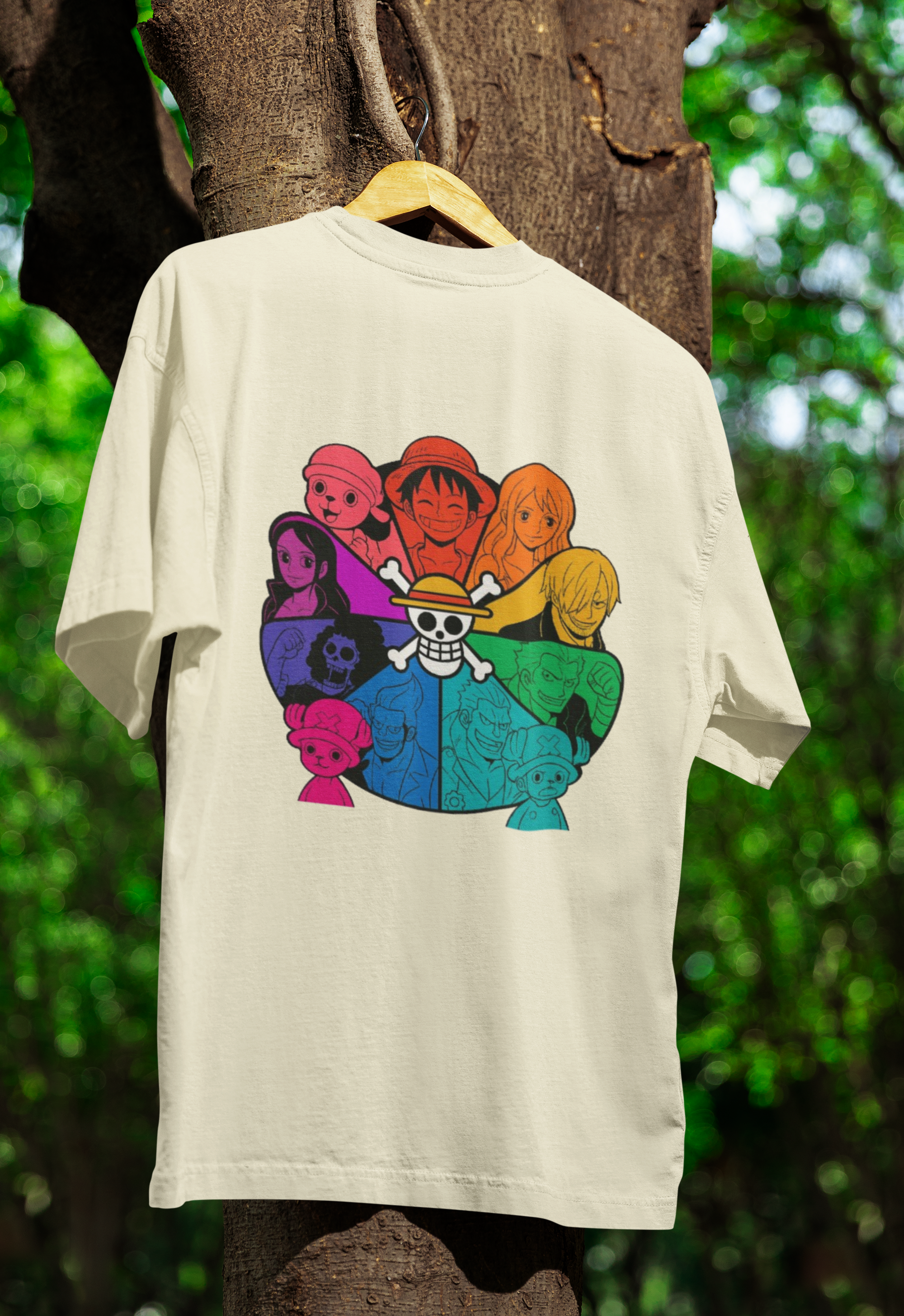 Straw Hat Pride Rainbow Crew Oversized Tee | Mist & Cozy