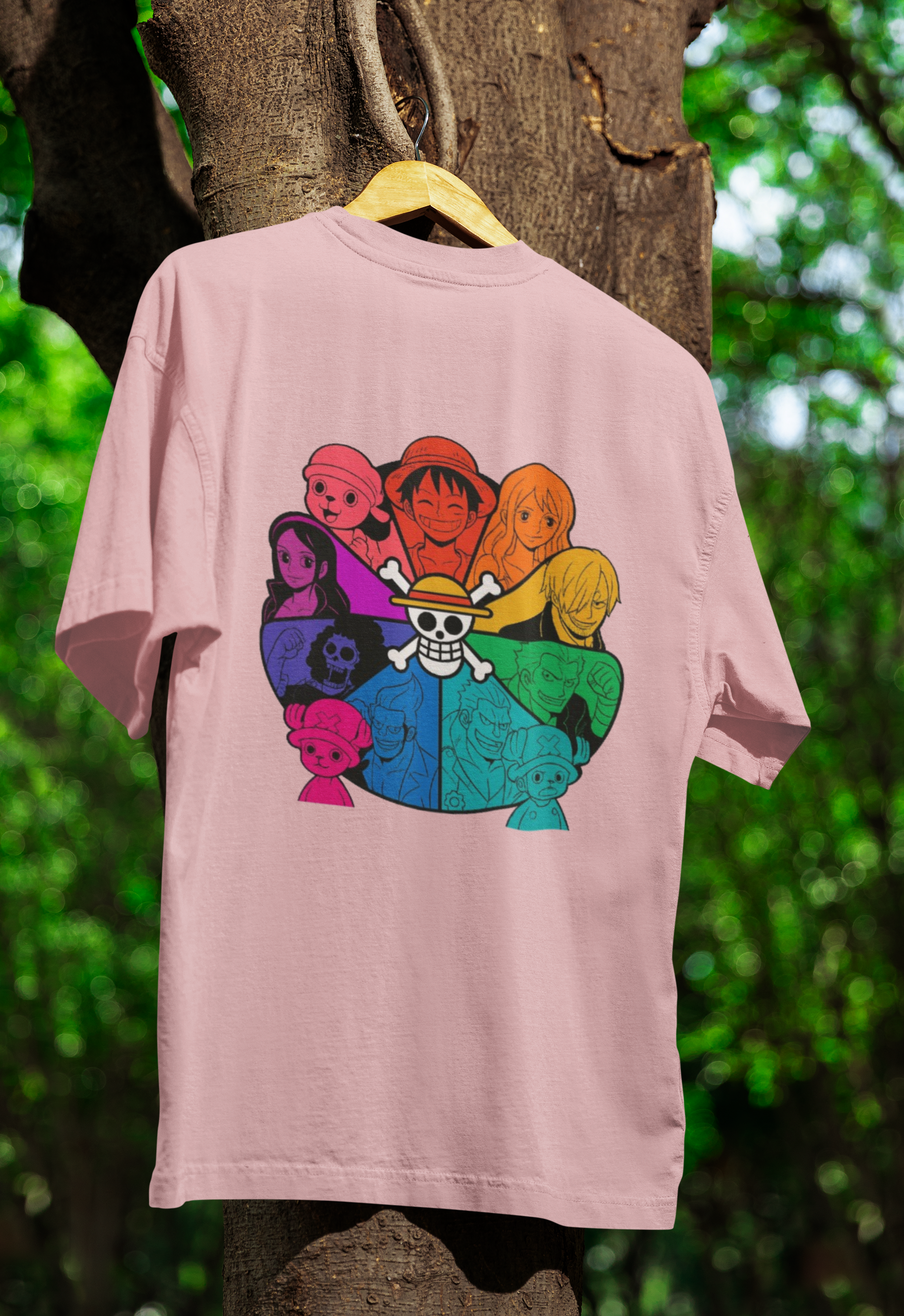 Straw Hat Pride Rainbow Crew Oversized Tee | Mist & Cozy