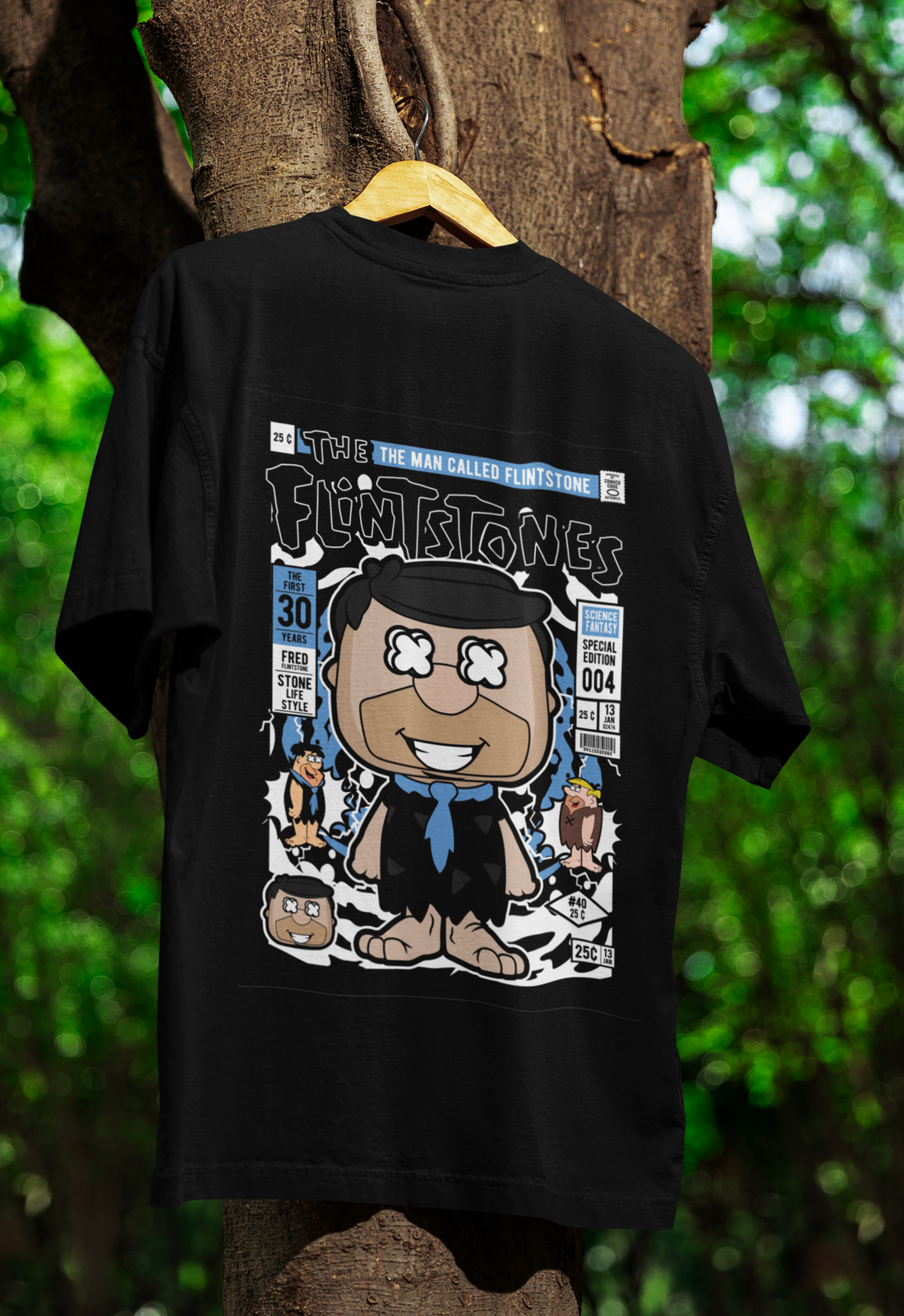 Bedrock Throwback Flintstones Oversized Tee | Mist & Cozy