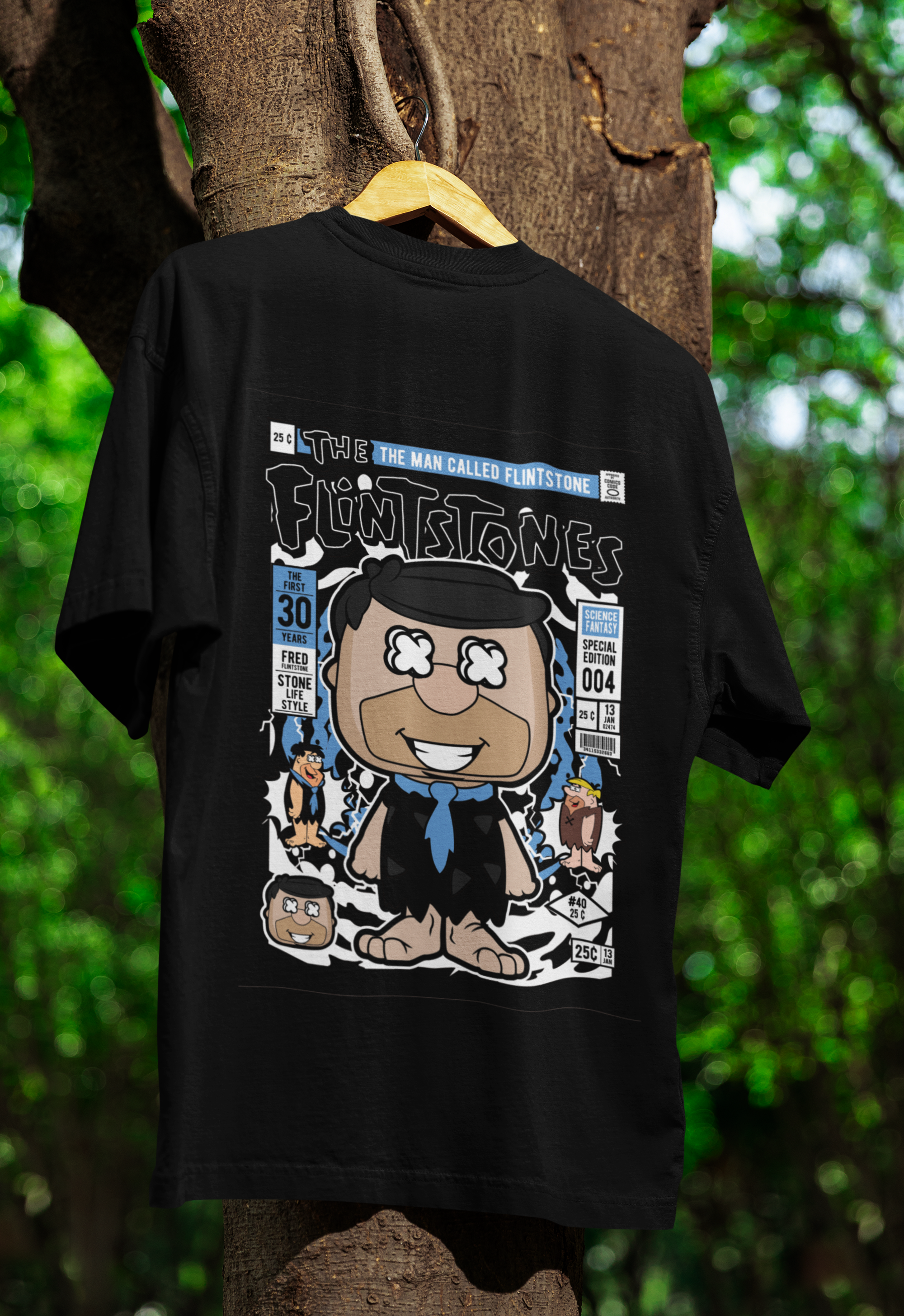 Bedrock Throwback Flintstones Oversized Tee | Mist & Cozy