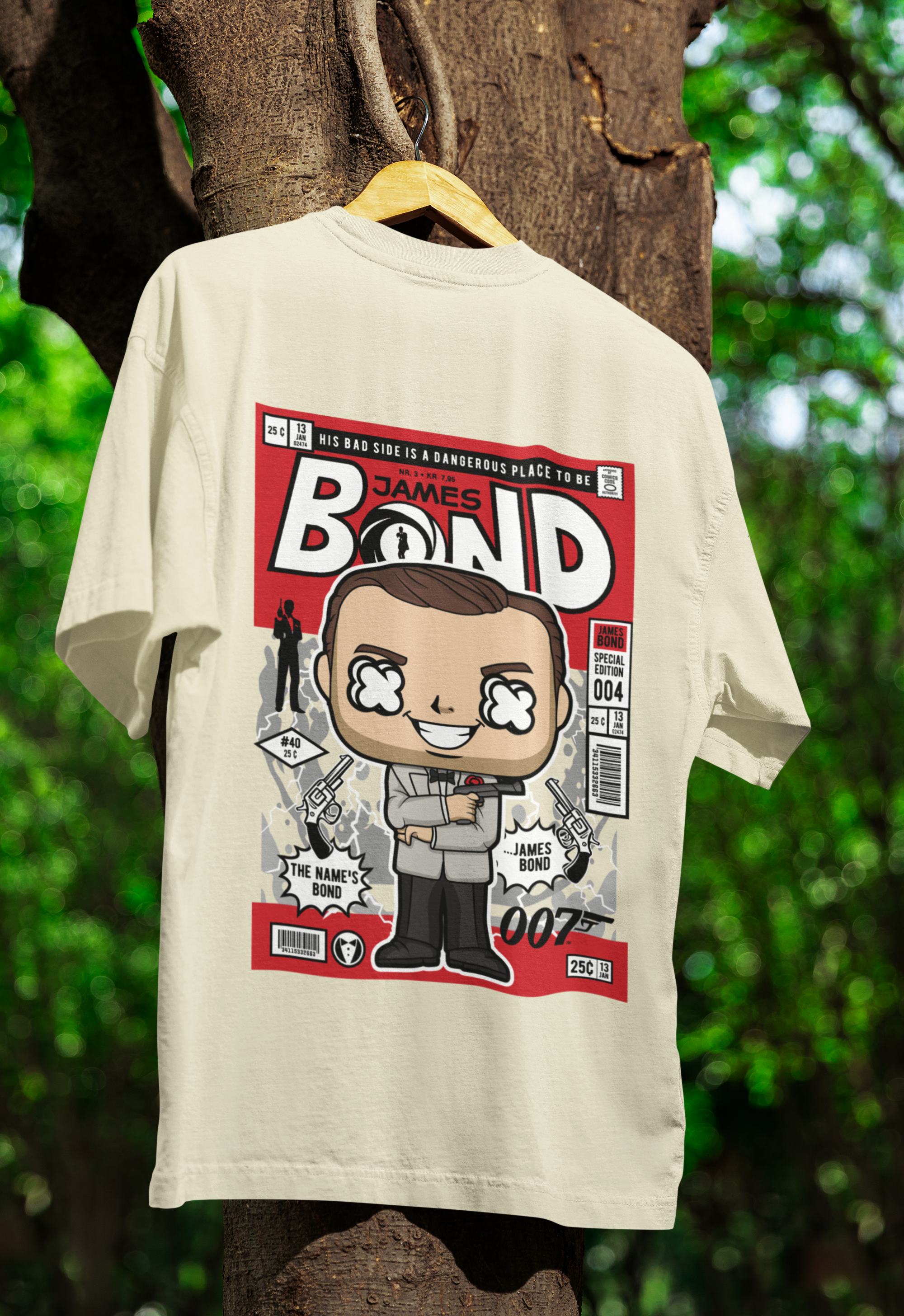 License to Style James Bond Oversized Tee | Mist & Cozy