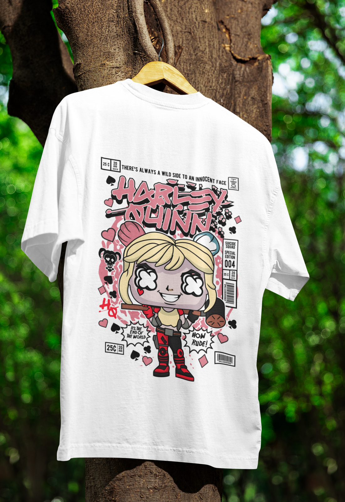 Sweet But Psycho Harley Quinn Oversized Tee | Mist & Cozy
