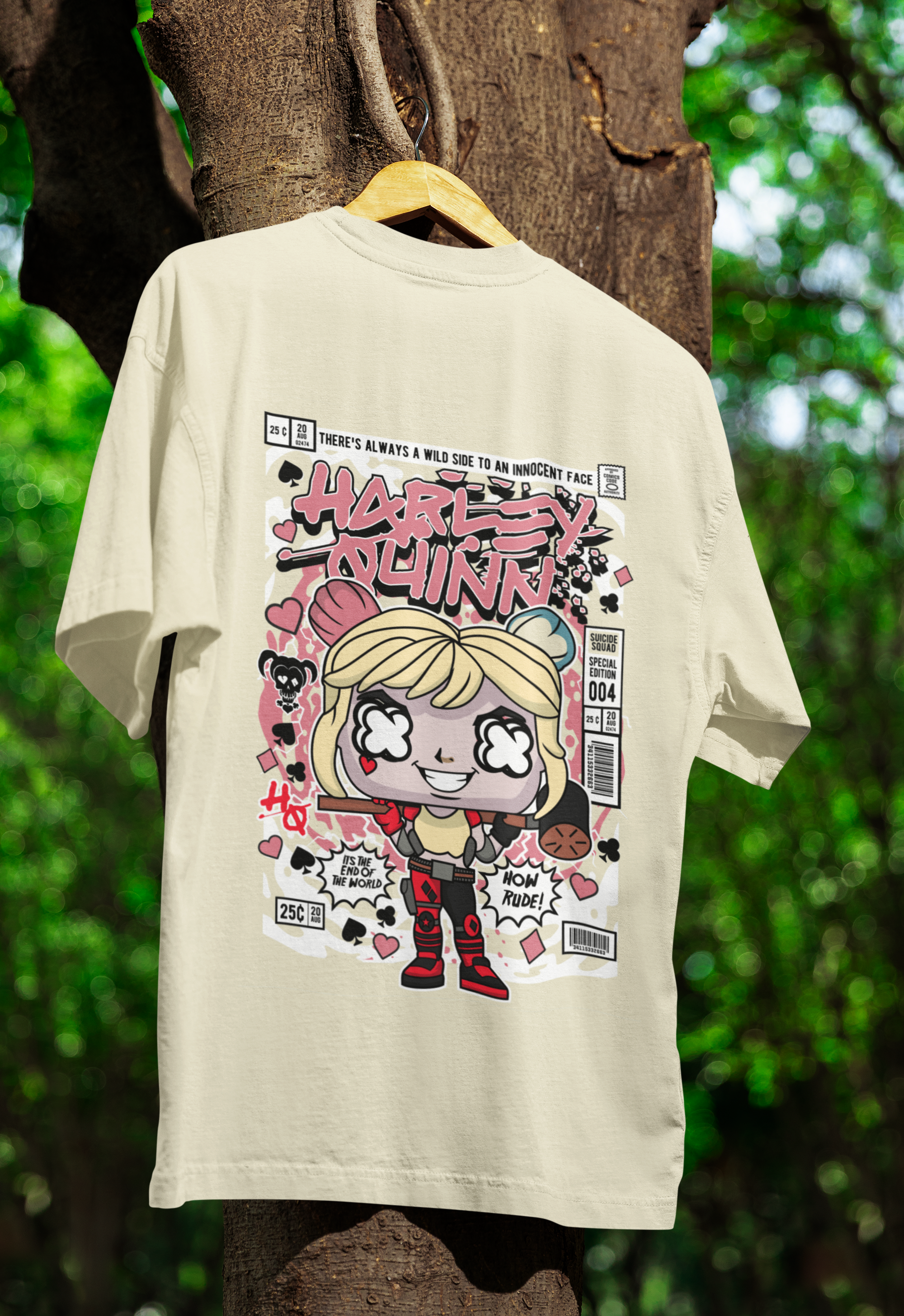 Sweet But Psycho Harley Quinn Oversized Tee | Mist & Cozy