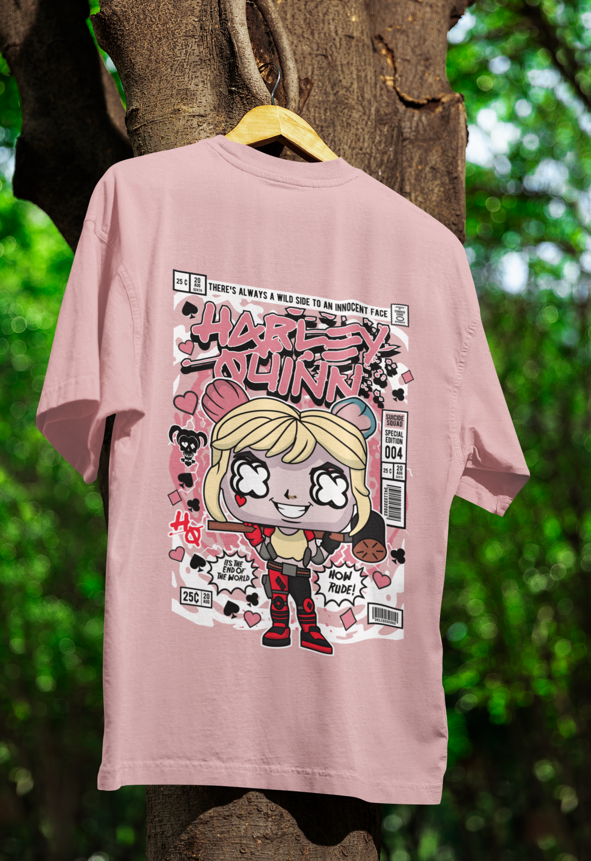 Sweet But Psycho Harley Quinn Oversized Tee | Mist & Cozy